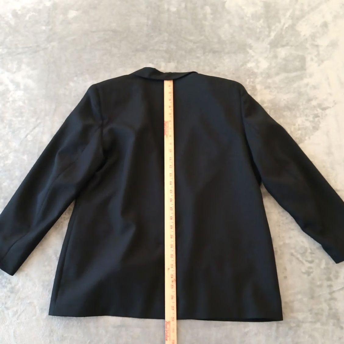 Vintage Liz Baker Blazer Womens Size 14 Petite Black Single Button Ventless Polyester Size XL / US 12-14 / IT 48-50 - 7 Thumbnail