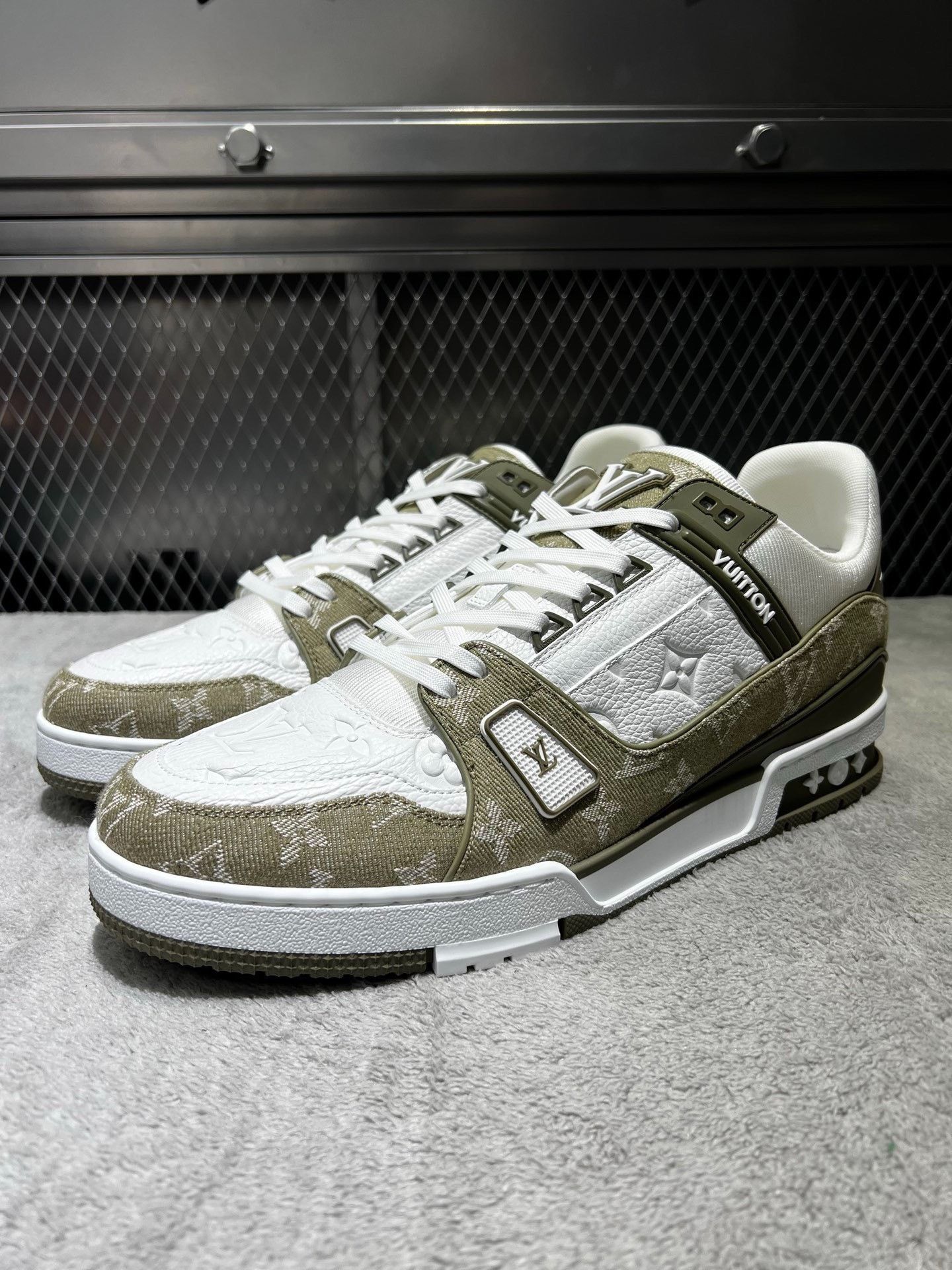 Louis Vuitton Louis Vuitton Training Denim Green Lowtop Sneakers 44 Men Size US 10.5 / EU 43-44 - 1 Thumbnail