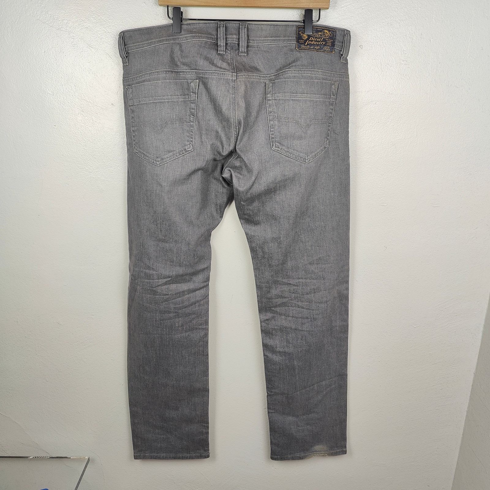 Diesel Diesel Safado Jeans Mens 36x32 Gray Slim Straight Leg Cotton Size US 36 / EU 52 - 6 Thumbnail