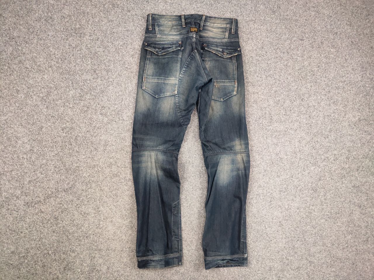 If Six Was Nine Vintage G Star Raw General 5620 3D Cargo Faded Denim jeans Size US 31 - 8 Thumbnail