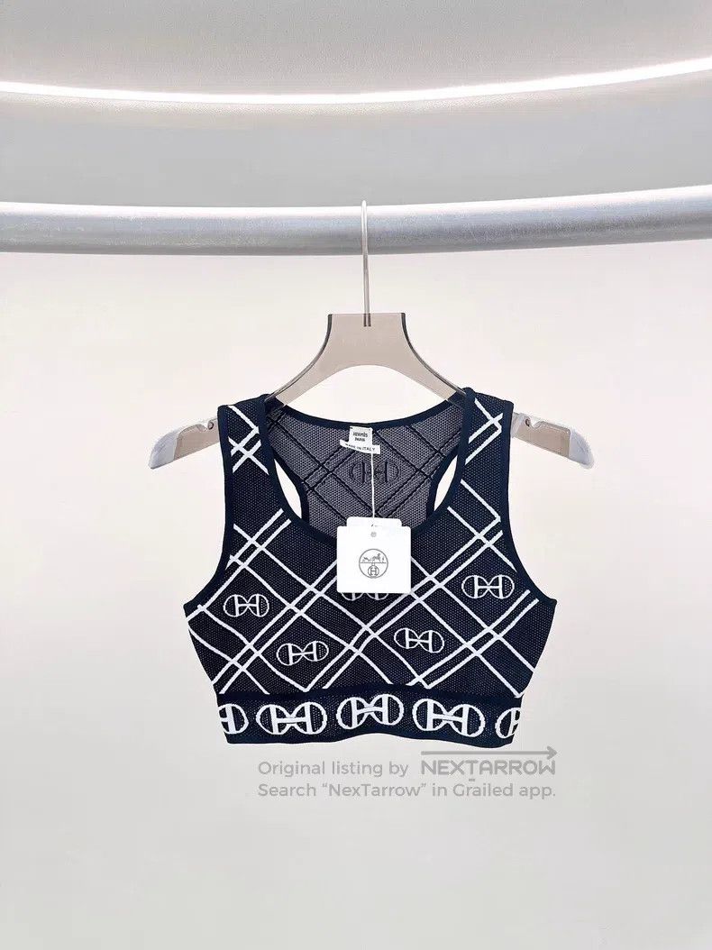 Hermes Hermes Black patterned vest Size XS / US 0-2 / IT 36-38 - 1 Thumbnail