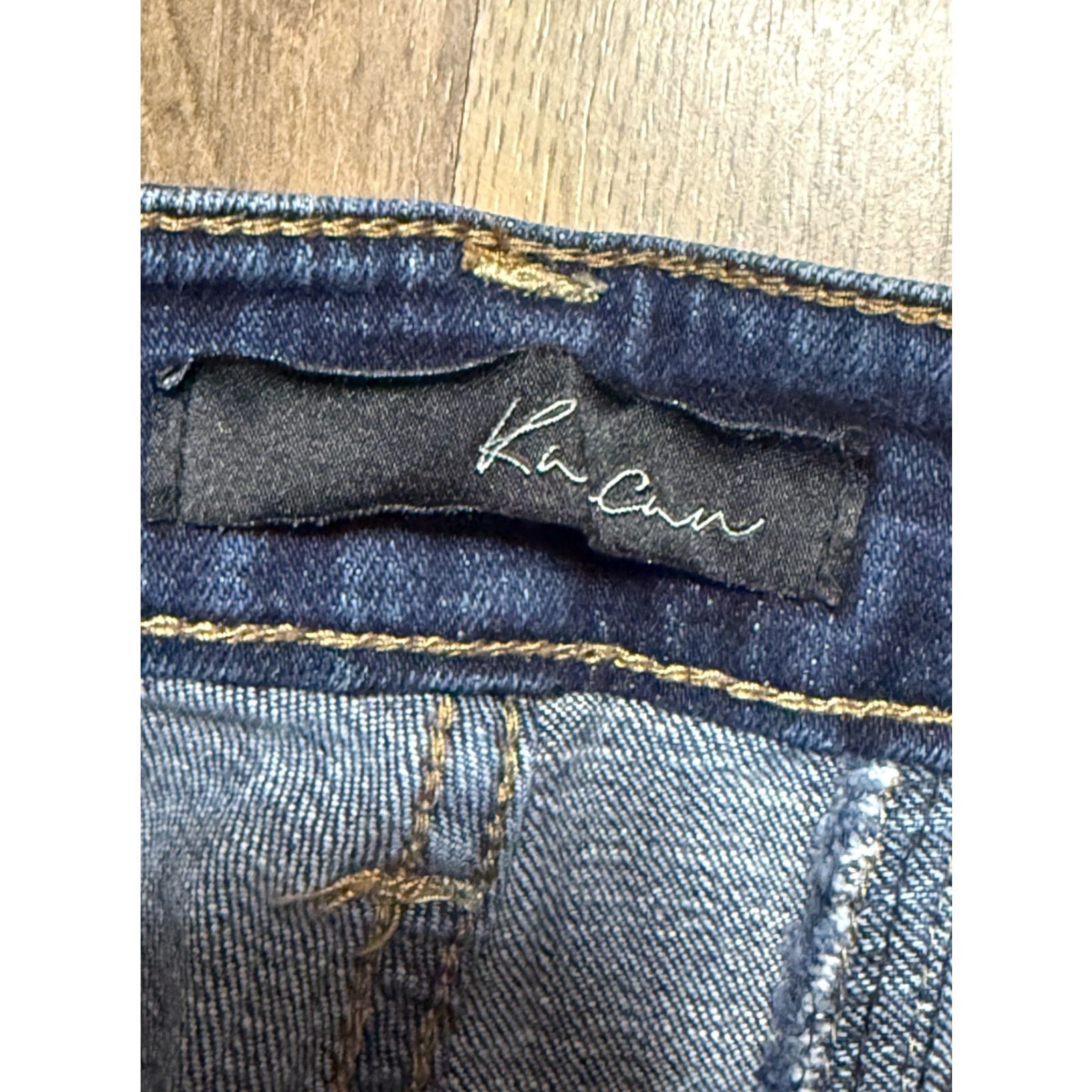 Vintage KanCan Maurices Jeans Women's Size 26 Blue Denim Ripped Skinny Jeans 5-Pocket Regular Rise Inseam 27 in Size 26" / US 2 / IT 38 - 4 Thumbnail