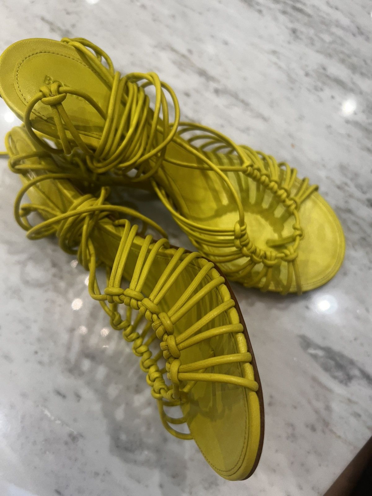 Bottega Veneta Bottega Veneta Dot Lace up Leather Sandals Size US 6.5 / IT 36.5 - 2 Thumbnail