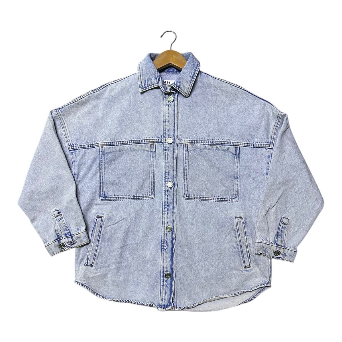 Zara Zara oversized denim jacket Size S / US 4 / IT 40 - 2 Thumbnail