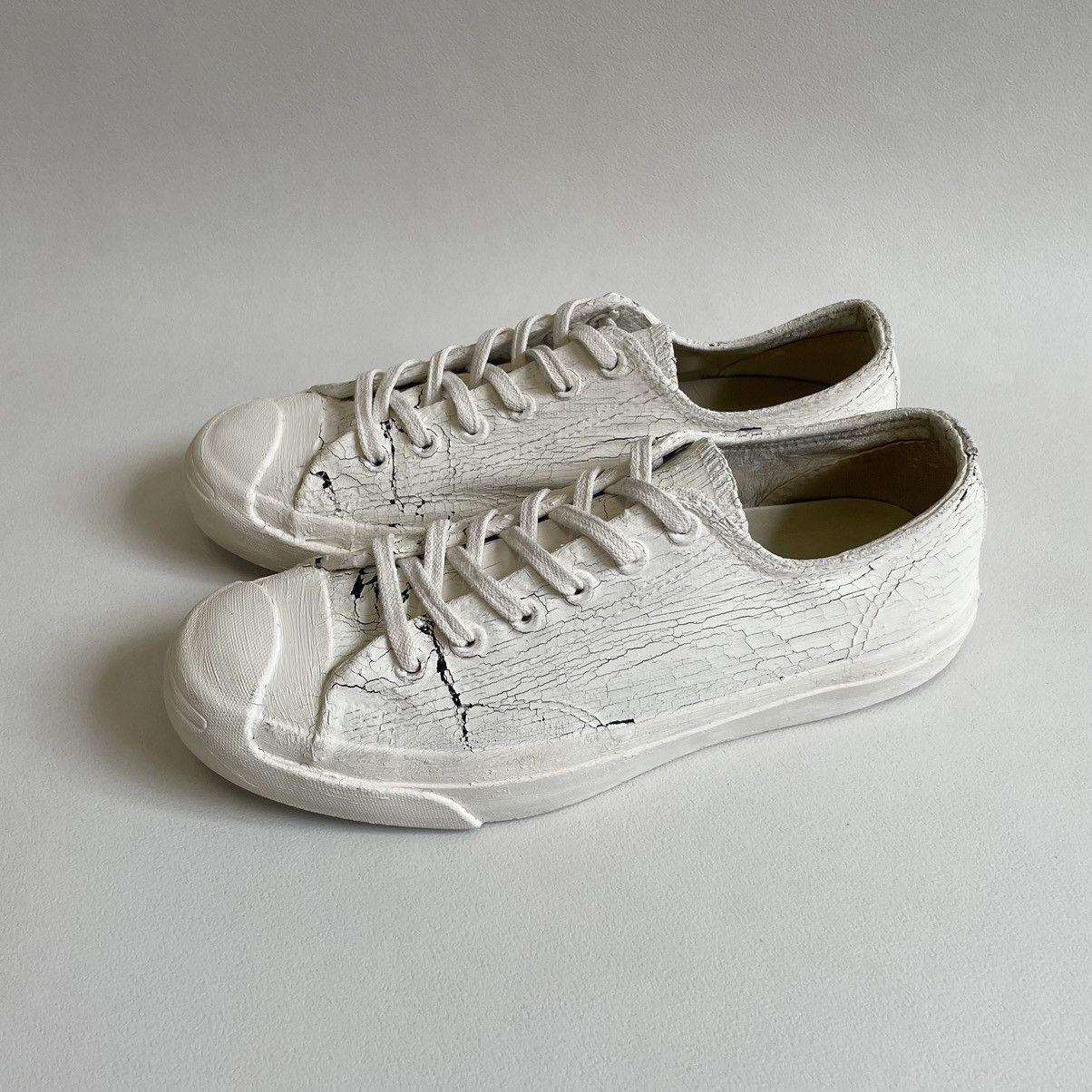 Converse × Maison Margiela S/S 14 White Painted Converse Sneakers Size US 8.5 / IT 38.5 - 7 Thumbnail