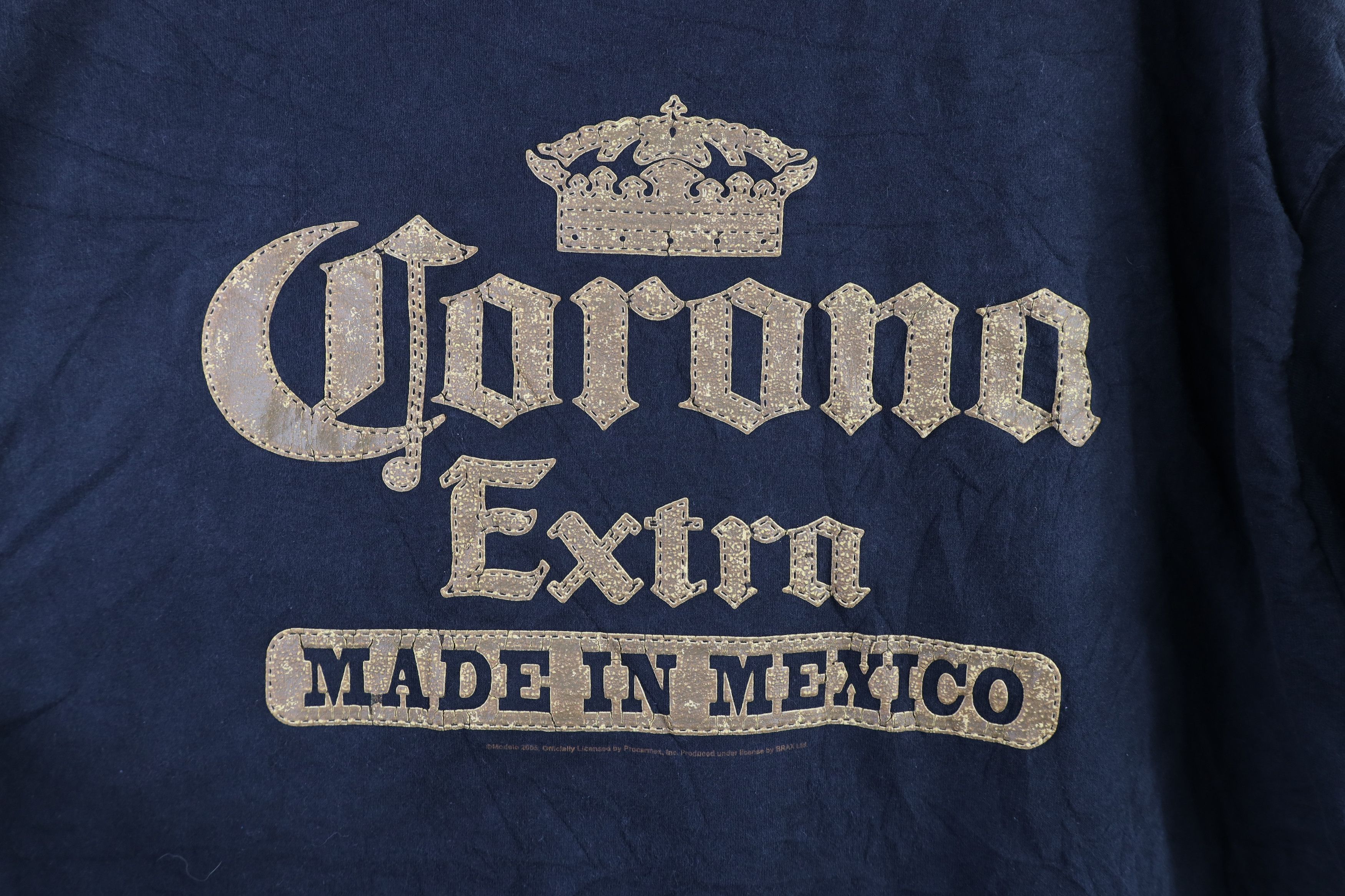 Vintage Vintage Y2K Out Corona Extra Beer T-Shirt Black Cotton Size US XXL / EU 58 / 5 - 4 Thumbnail