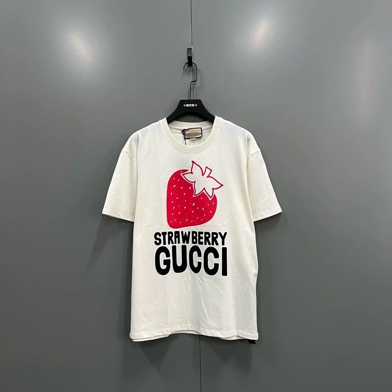 Gucci Gucci Strawberry logo printed short sleeves 2503-Nextarrow Size XXL / US 16-18 / IT 52-54 - 1 Thumbnail