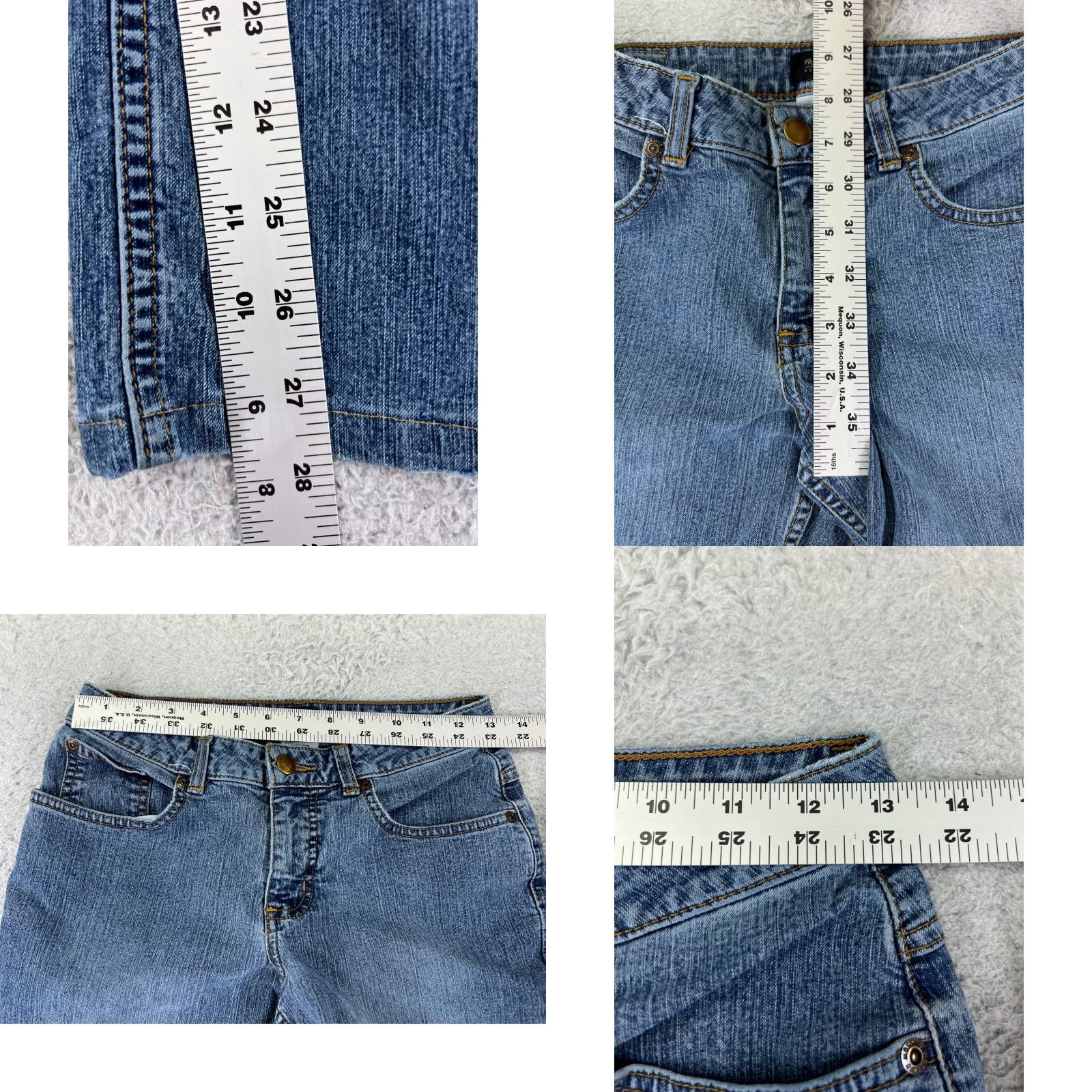 Mossimo Vintage Mossimo Blue Denim Bootcut Jeans Women's Regular Fit 24x28 Stretch Cotton Size 25" / US 0 / IT 36 - 8 Thumbnail
