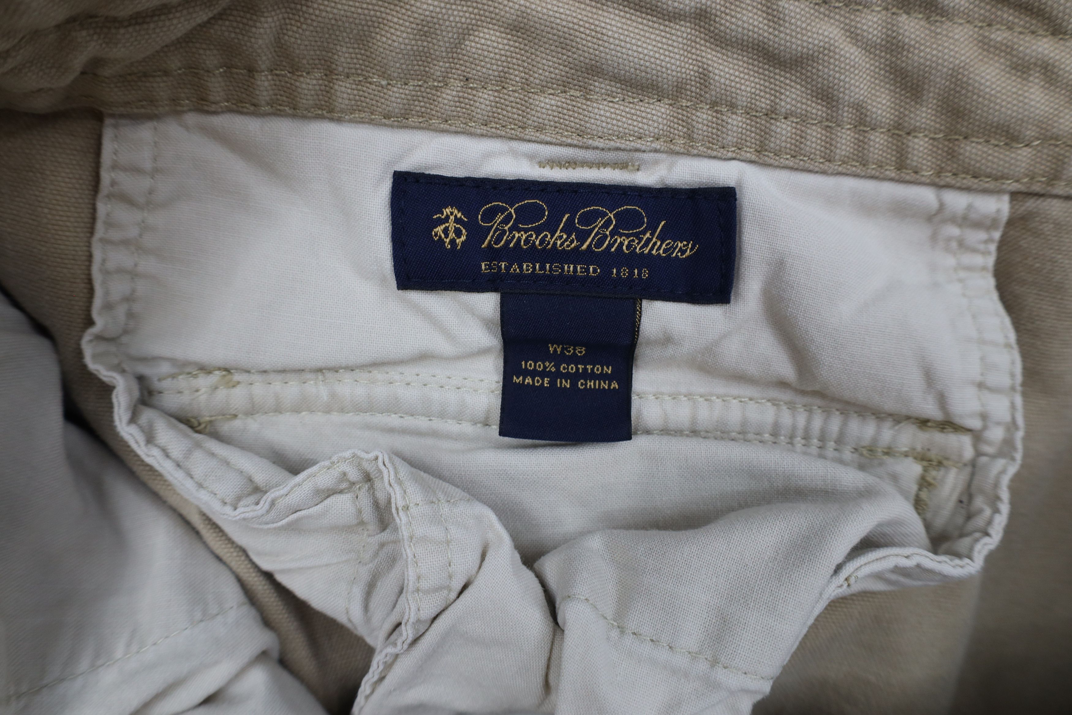 Brooks Brothers × Vintage Vintage Brooks Brothers Heavyweight Shorts Beige Cotton Size US 38 / EU 54 - 10 Thumbnail