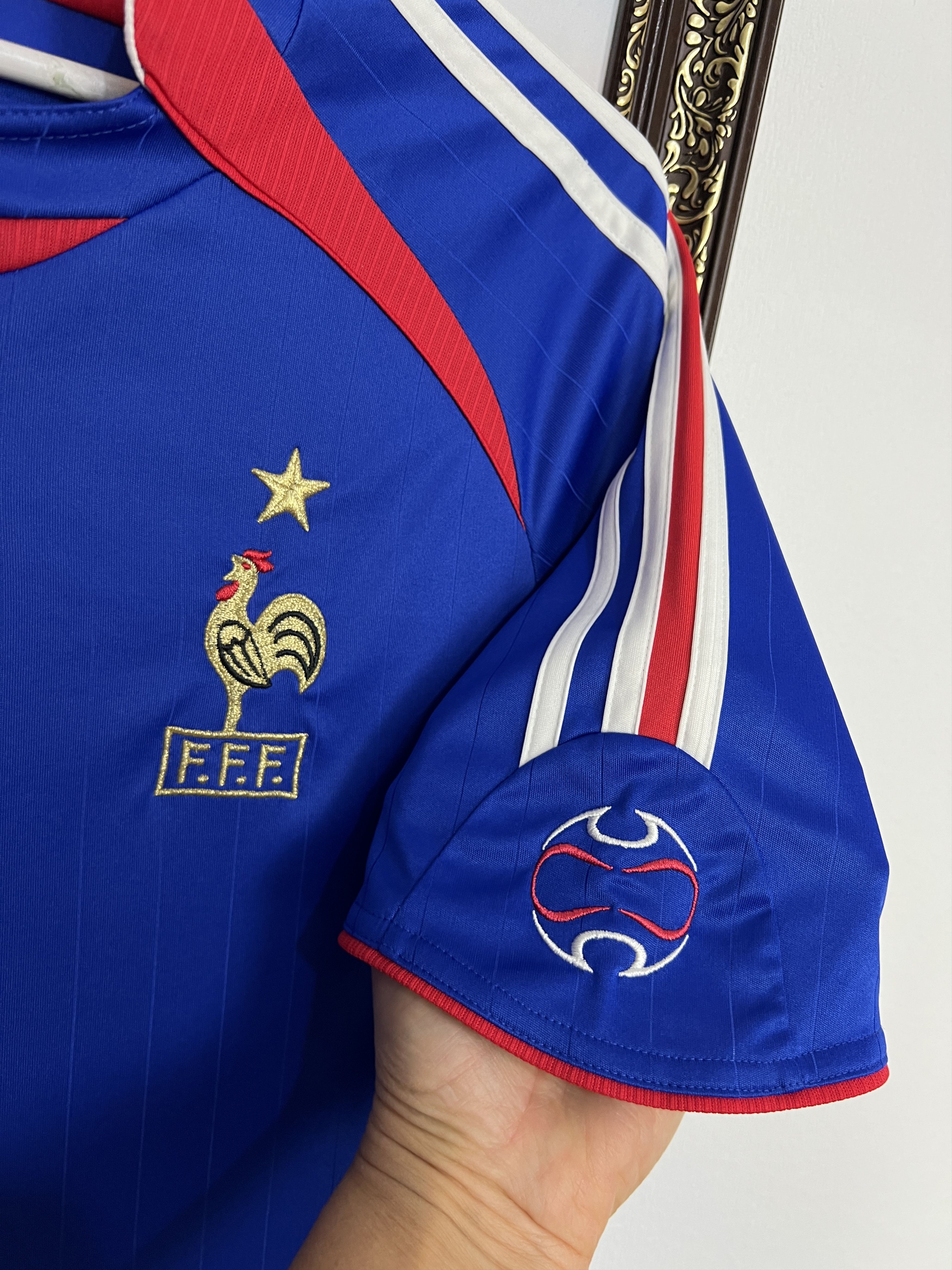 Adidas France Home football shirt 2006 Soccer Adidas Jersey Trikot Size US S / EU 44-46 / 1 - 4 Thumbnail