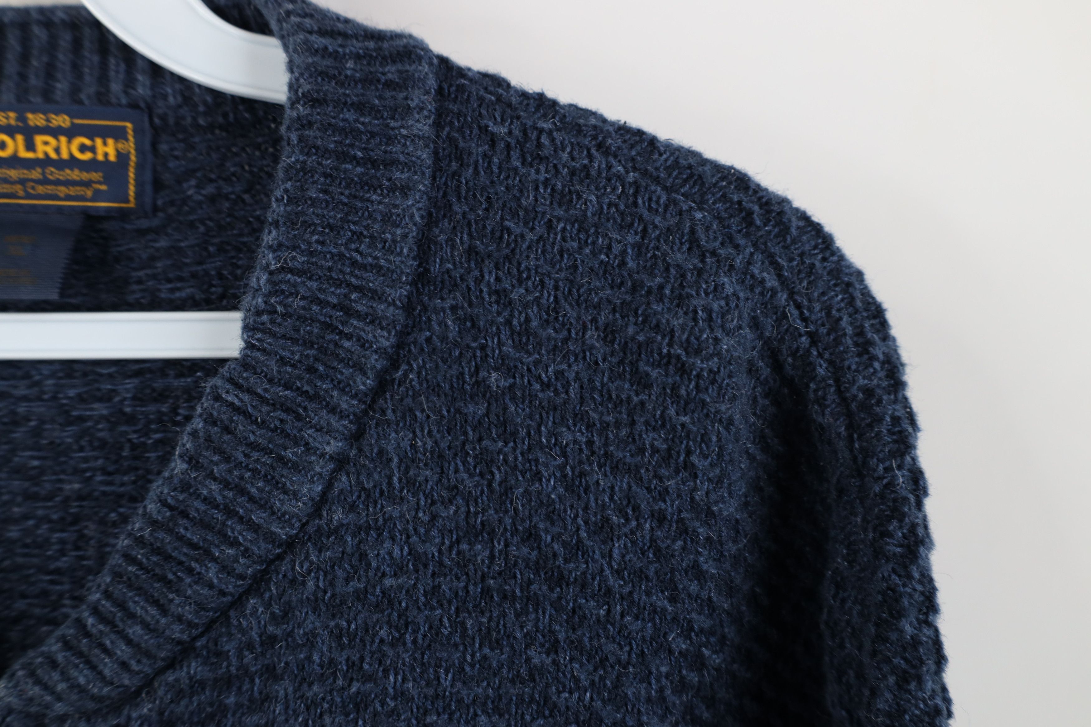 Woolrich Woolen Mills Vintage 90s Woolrich Blank Thermal Knit Henley Sweater Blue Size US XL / EU 56 / 4 - 4 Thumbnail