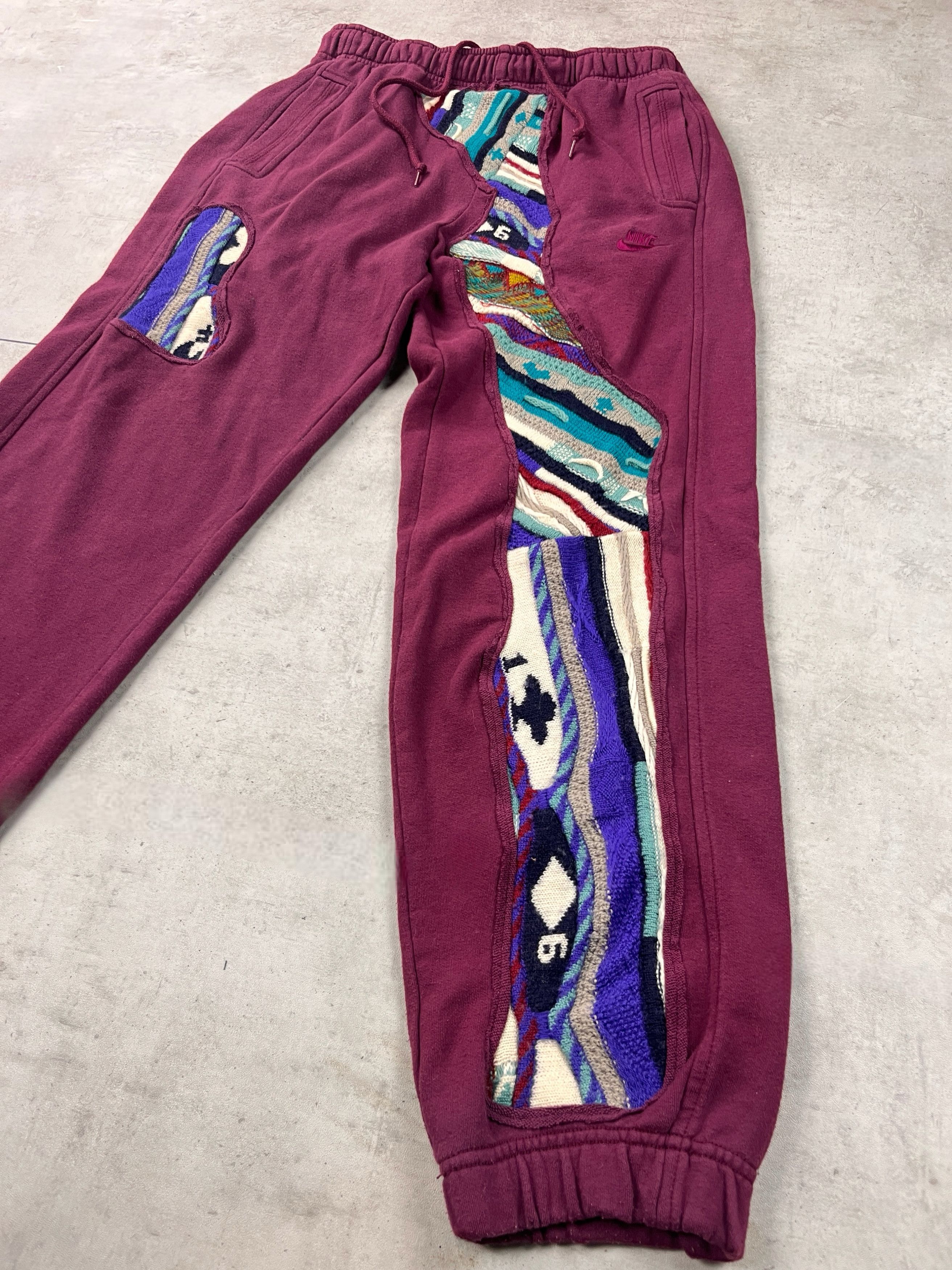 Japanese Brand × Nike × Vintage Custom VNTG NIKE x Coogi x Distorted.lab red sweatpants Size US 36 / EU 52 - 2 Thumbnail