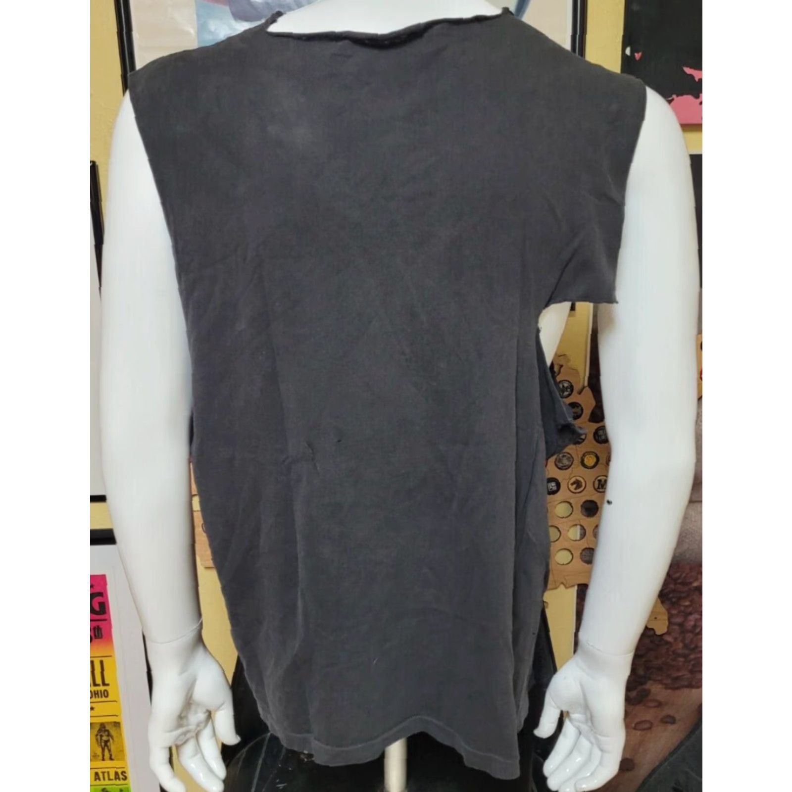 Vintage VTG Jimi Hendrix San Francisco Beat Up Cut Up Sleeveless T Shirt XL Winterland Mens Rock Music Graphic Tee Black Size US XL / EU 56 / 4 - 6 Thumbnail