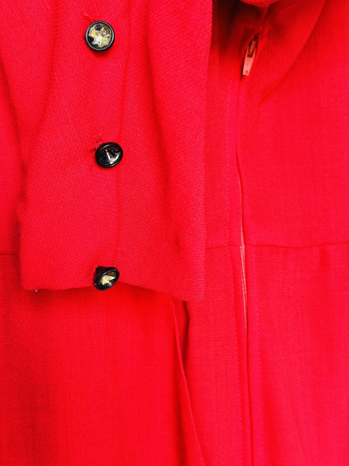 Fendi × Karl Lagerfeld × Vintage VTG Fendi Fendissime Karl Lagerfeld Red crepe batwing dress Size L / US 10 / IT 46 - 5 Thumbnail