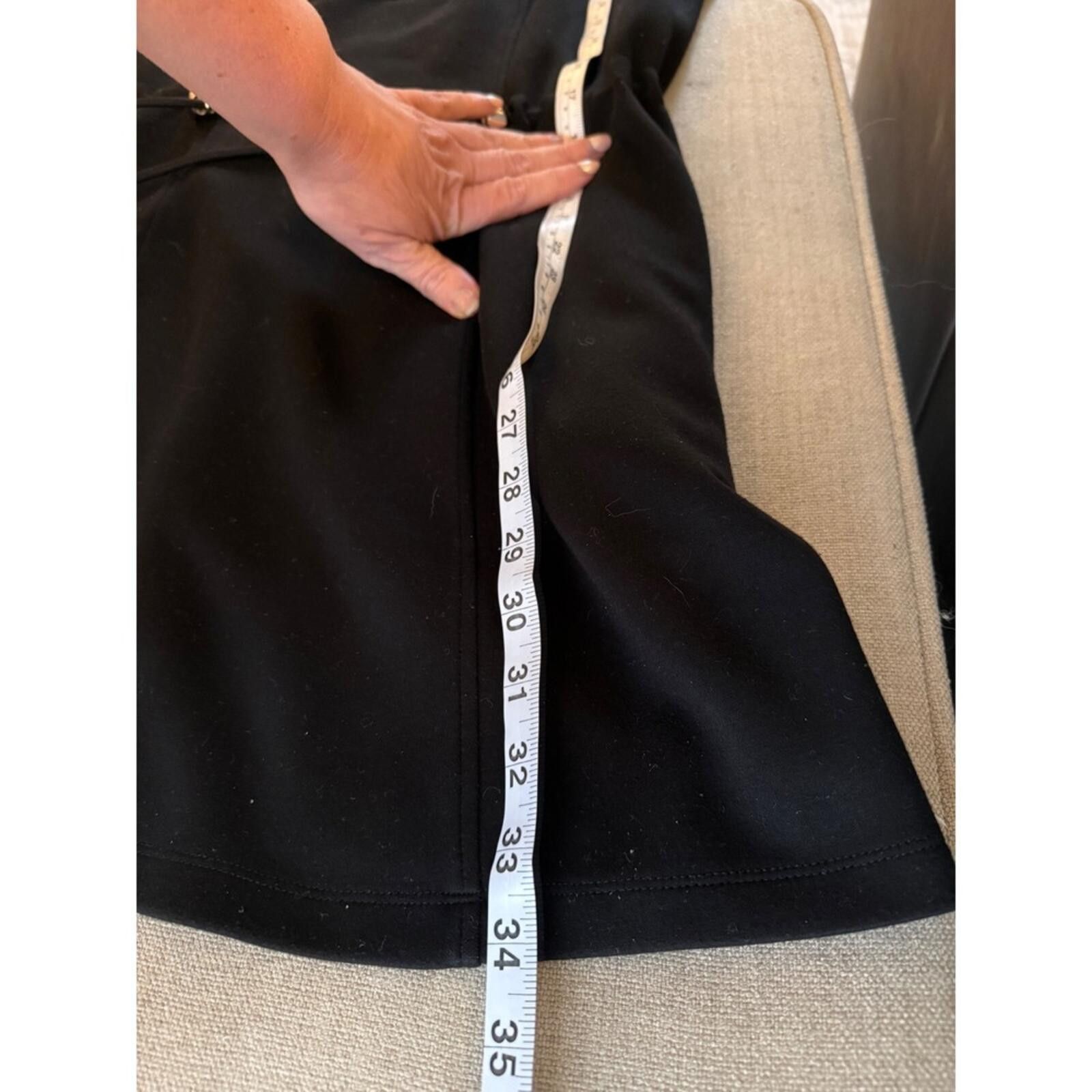 Elie Tahari Elie Tahari Black Short Sleeve Drawstring Waist Mini Dress L Size L / US 10 / IT 46 - 9 Thumbnail