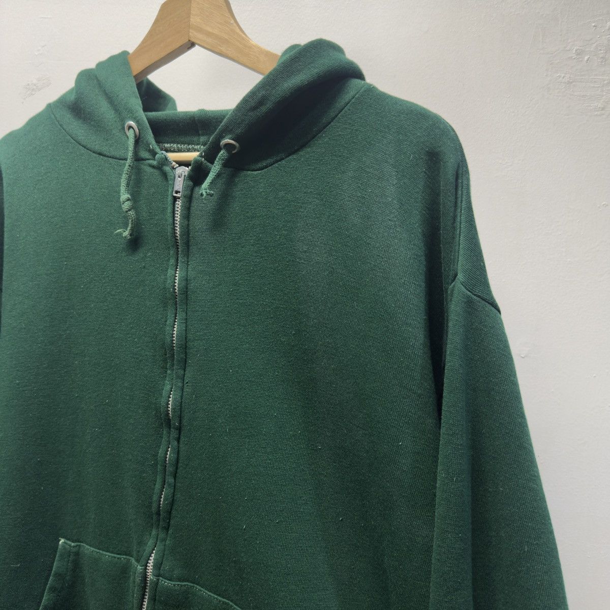 Vintage 80s Faded Distressed Thrashed Green Zip Hoodie ERD Grunge Size US M / EU 48-50 / 2 - 4 Thumbnail