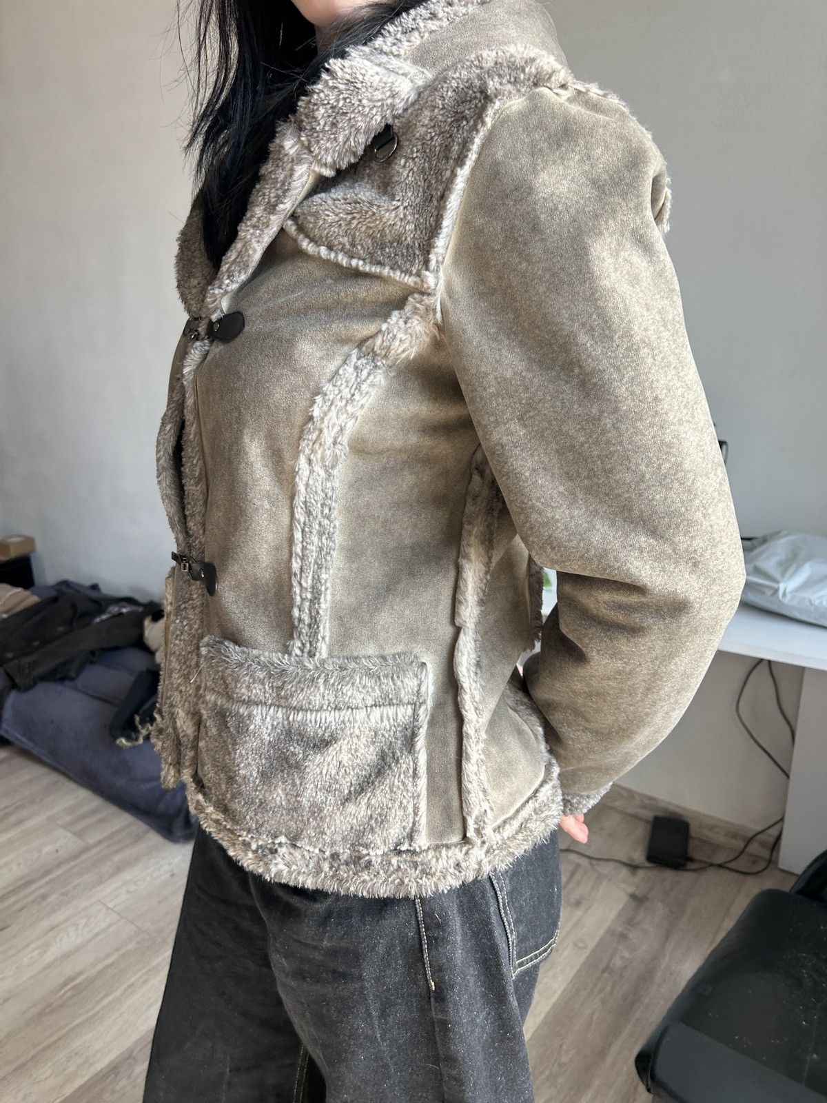 Yohji Yamamoto Vintage Shearling Napoleon Jacket Hooded Archive Style Size US M / EU 48-50 / 2 - 12 Thumbnail