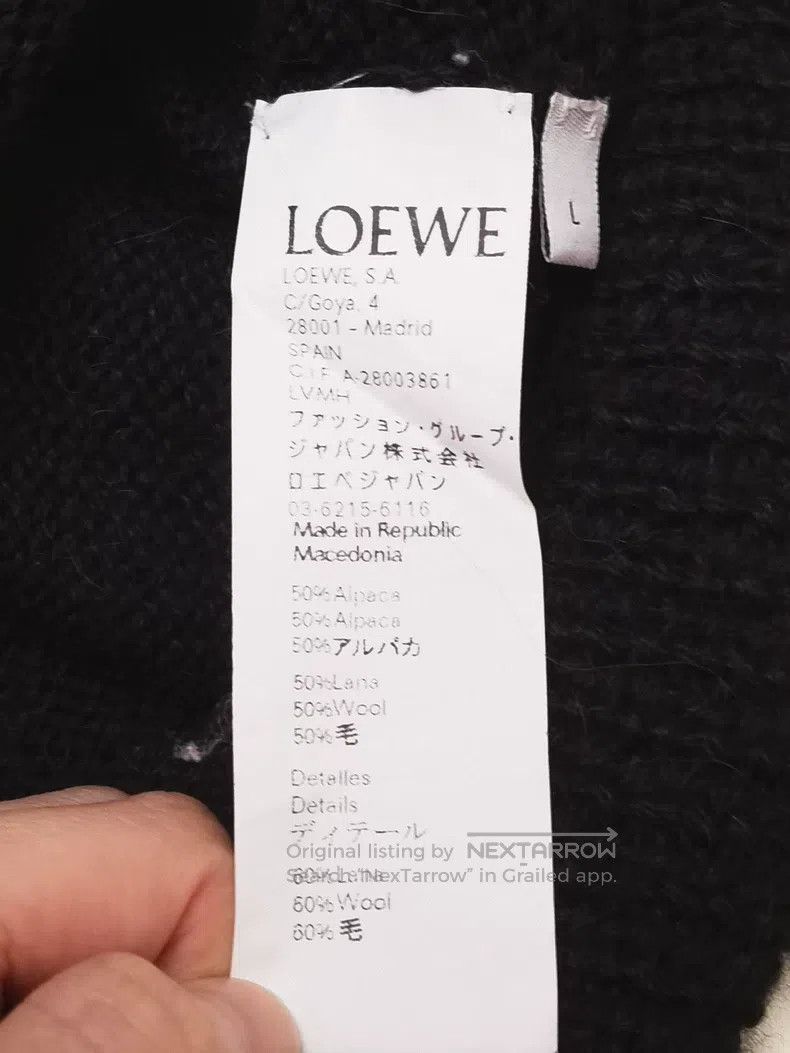 Loewe Loewe 3D Floral Decorated Black Knit Sweater, 50% Alpaca 5 Size L / US 10 / IT 46 - 5 Thumbnail