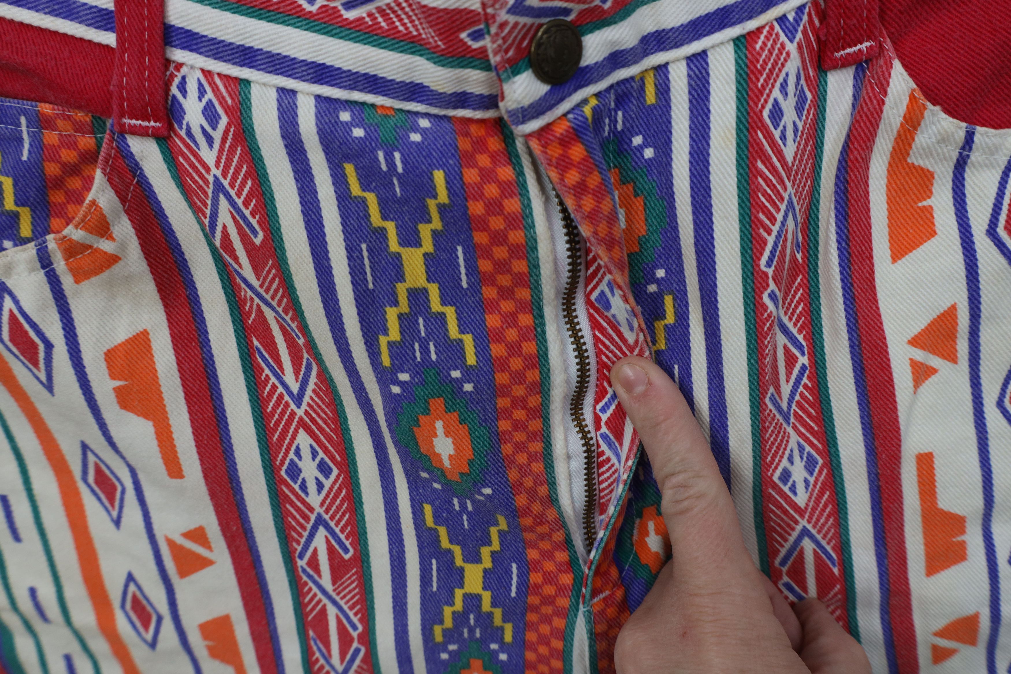 Vintage Vintage 90s Streetwear Southwestern Cowgirl Denim Shorts USA Size 28" / US 6 / IT 42 - 5 Thumbnail
