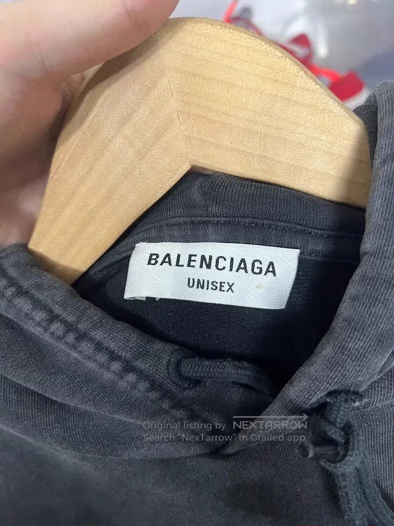 Balenciaga Balenciaga Washed Distressed Hoodie L. Size US L / EU 52-54 / 3 - 4 Thumbnail