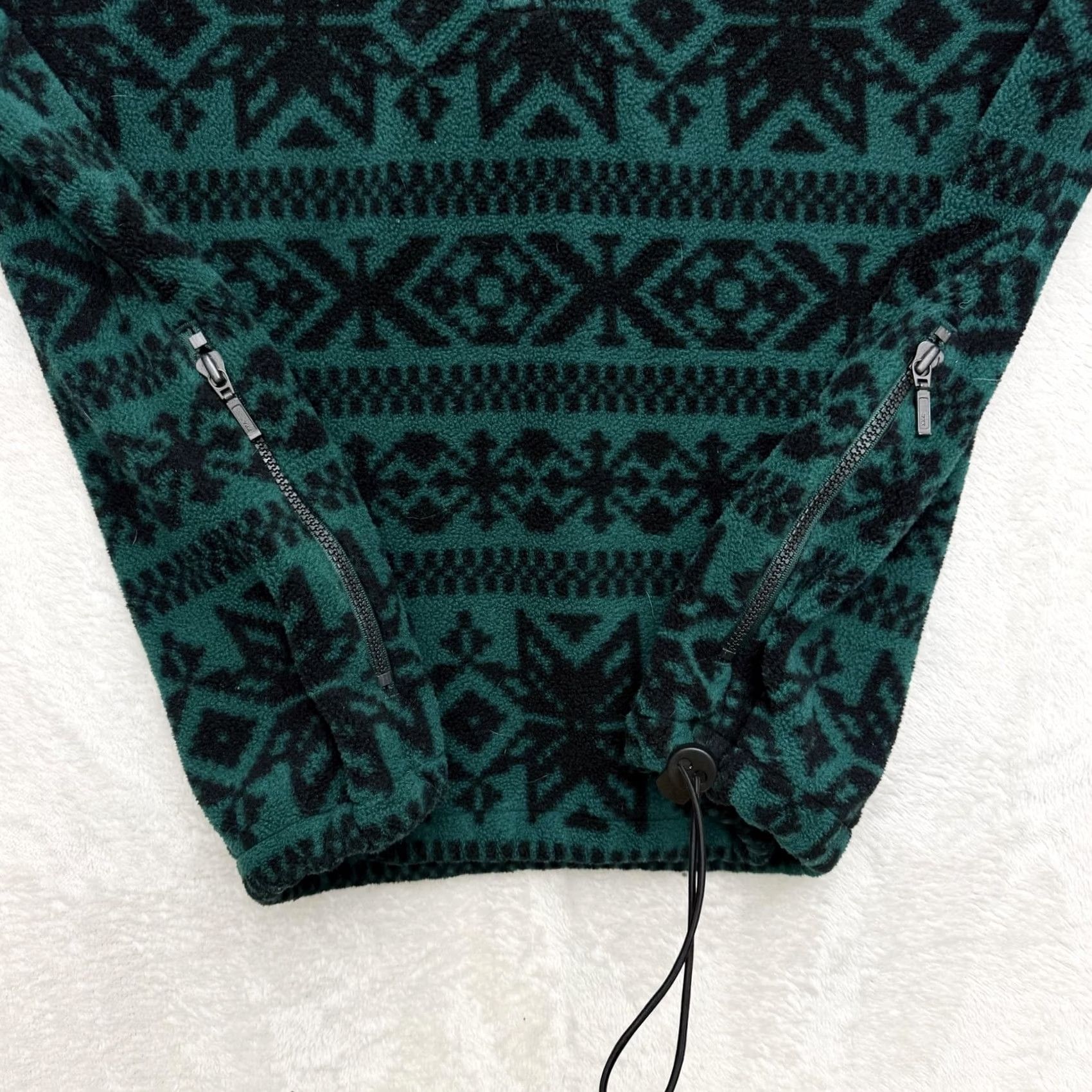 Eddie Bauer VINTAGE Eddie Bauer Sweater Fleece Pullover Mens M Green Fair Isle 1/4 Zip - Mock Neck, Long Sleeve, Zip, Pockets, Activewear, Casual Mens Size US M / EU 48-50 / 2 - 7 Thumbnail