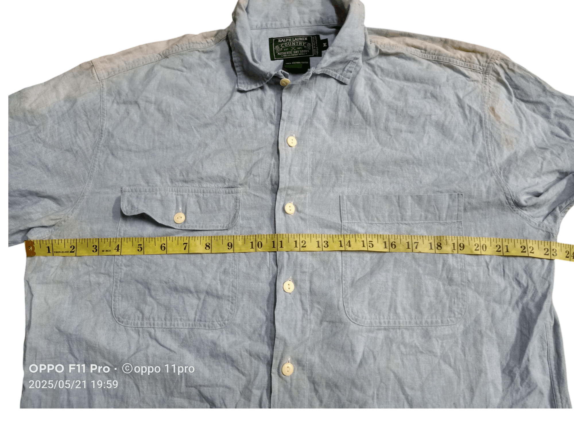 RRL Ralph Lauren × Ralph Lauren Vintage RalphLauren Country Chambray Poket Shirt Size US M / EU 48-50 / 2 - 2 Thumbnail