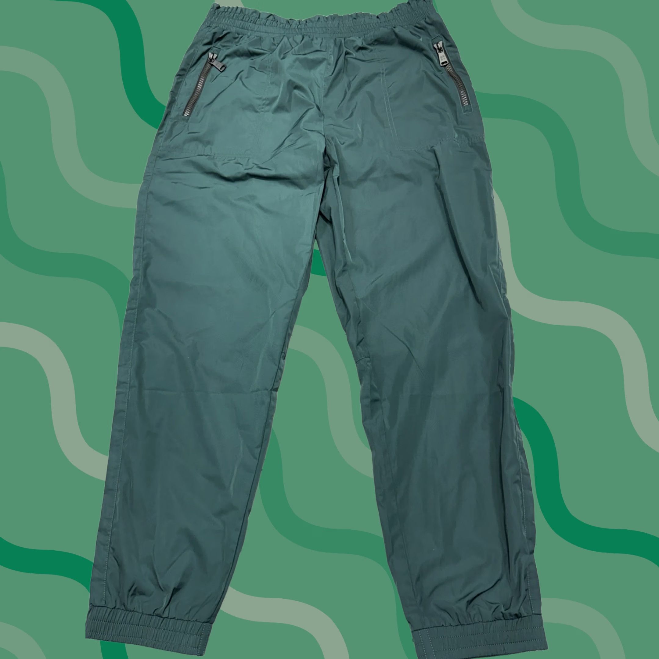 Vintage Alp-n-Rock Pants Womens XL Green Active Joggers Rain Zip Pockets Size 40" / US 18 - 1 Thumbnail