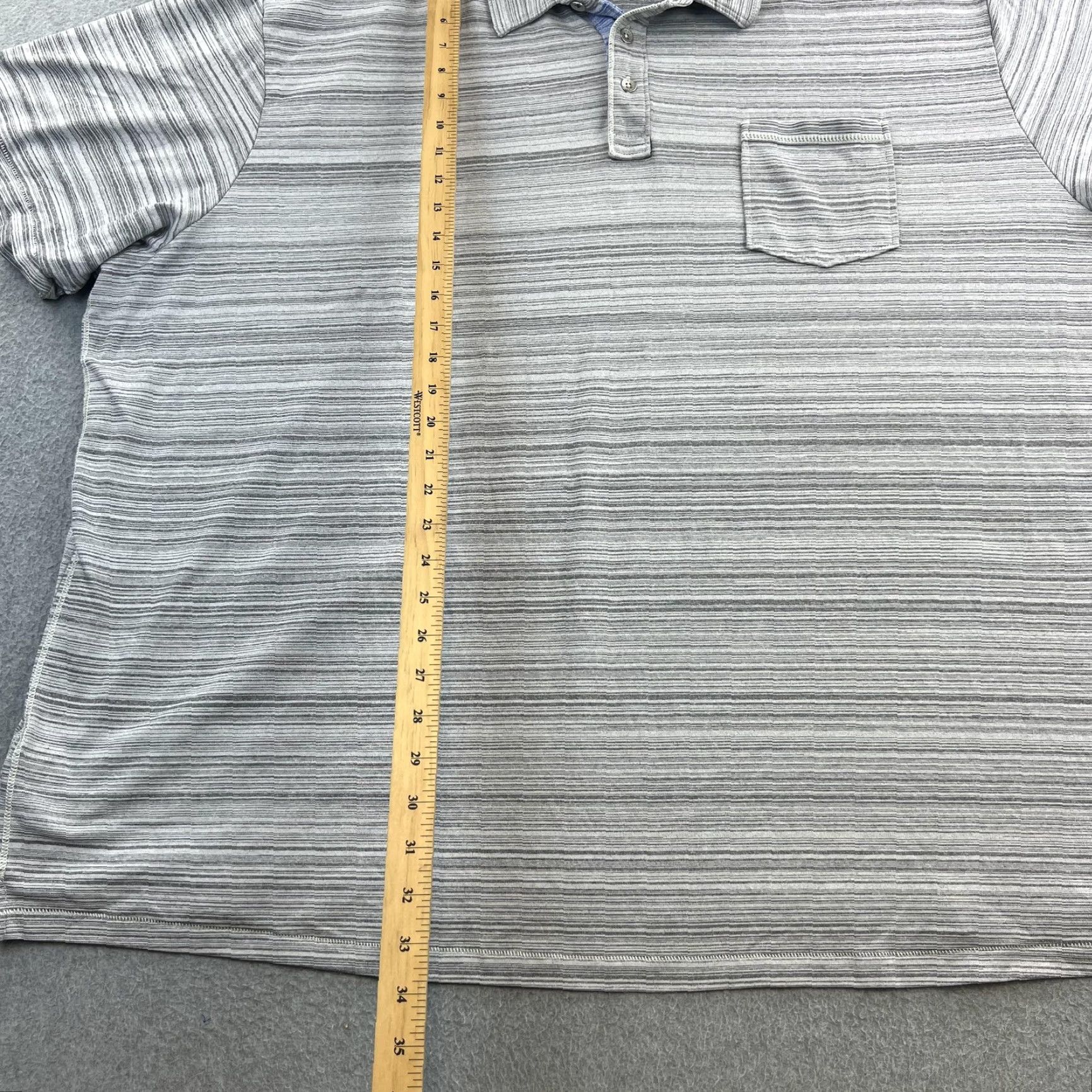 Tommy Bahama Tommy Bahama Polo Shirt Mens 4XLB Gray Island Zone Stripe Performance Casual Shirt Shirts Mens 4XLB Gray Island Zone Stripe Polo Size US XXL / EU 58 / 5 - 3 Thumbnail