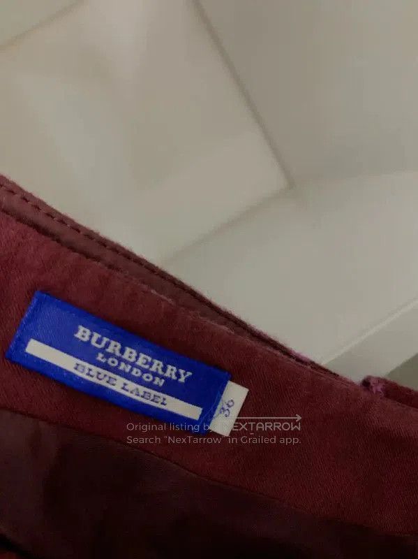 Burberry Burberry Purple Wool Check Midi Skirt for Women. Size 23" - 6 Thumbnail