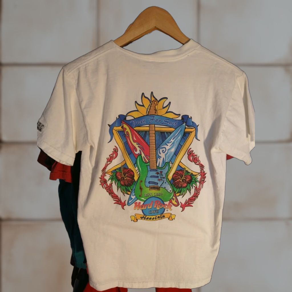Hard Rock Cafe VINTAGE Hard Rock Cafe T Shirt Honolulu Made In USA Unisex S Graphic Tee Short Sleeve 100% Cotton Grail Mens Womens Size US S / EU 44-46 / 1 - 1 Thumbnail