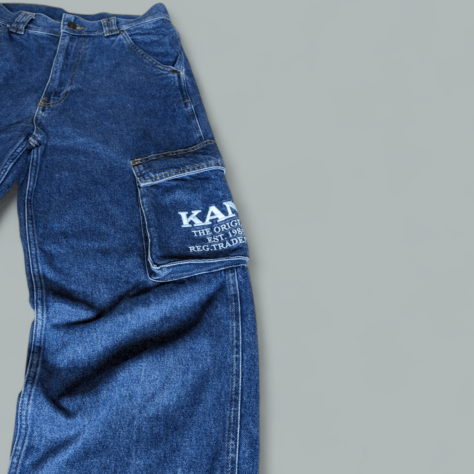 Karl Kani Unisex Karl Kani Vintage Baggy Cargo Jeans M Y2K Short Leg Size US 28 / EU 44 - 5 Thumbnail