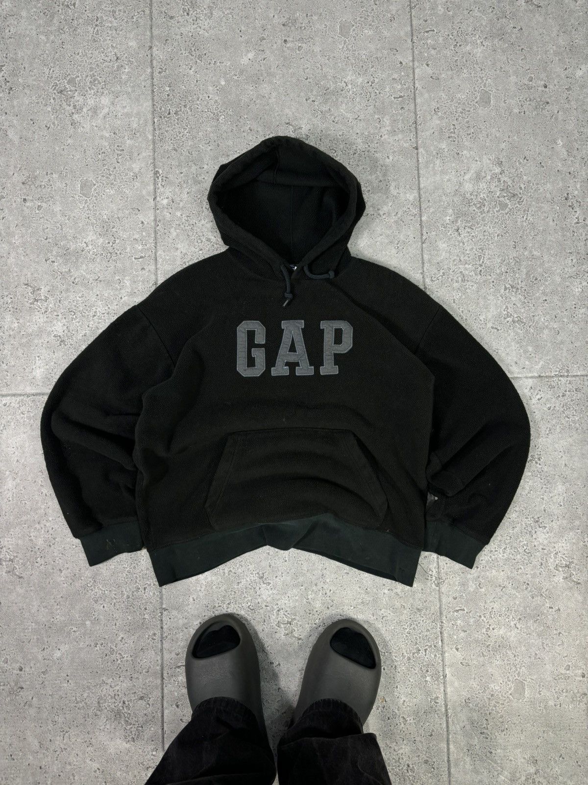 Gap × Japanese Brand × Vintage Vintage GAP Boxy Fleece Hoodie Embroidered Logo Hip Hop Size US L / EU 52-54 / 3 - 2 Thumbnail