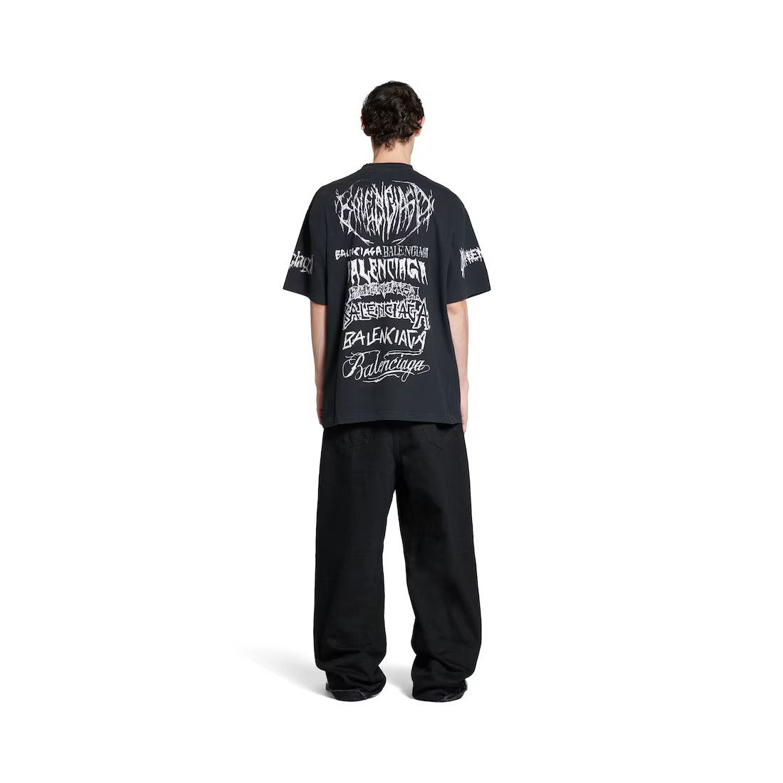 Balenciaga o1tr1nto0725 DIY Metal T-Shirt Large Fit in Black Size US XXS / EU 40 - 3 Thumbnail