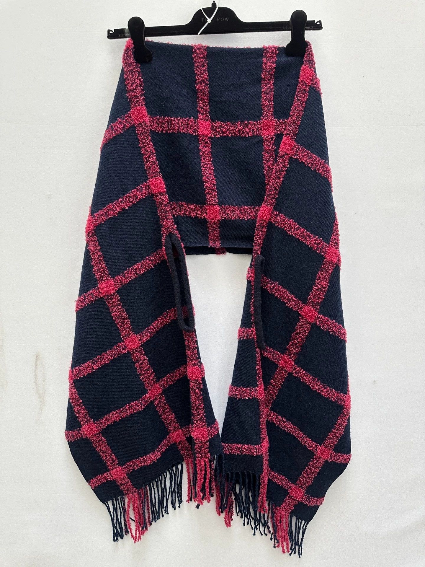 Yohji Yamamoto Yohji Yamamoto Y's Check Navy Magenta Cuff Scarf Size ONE SIZE - 3 Thumbnail