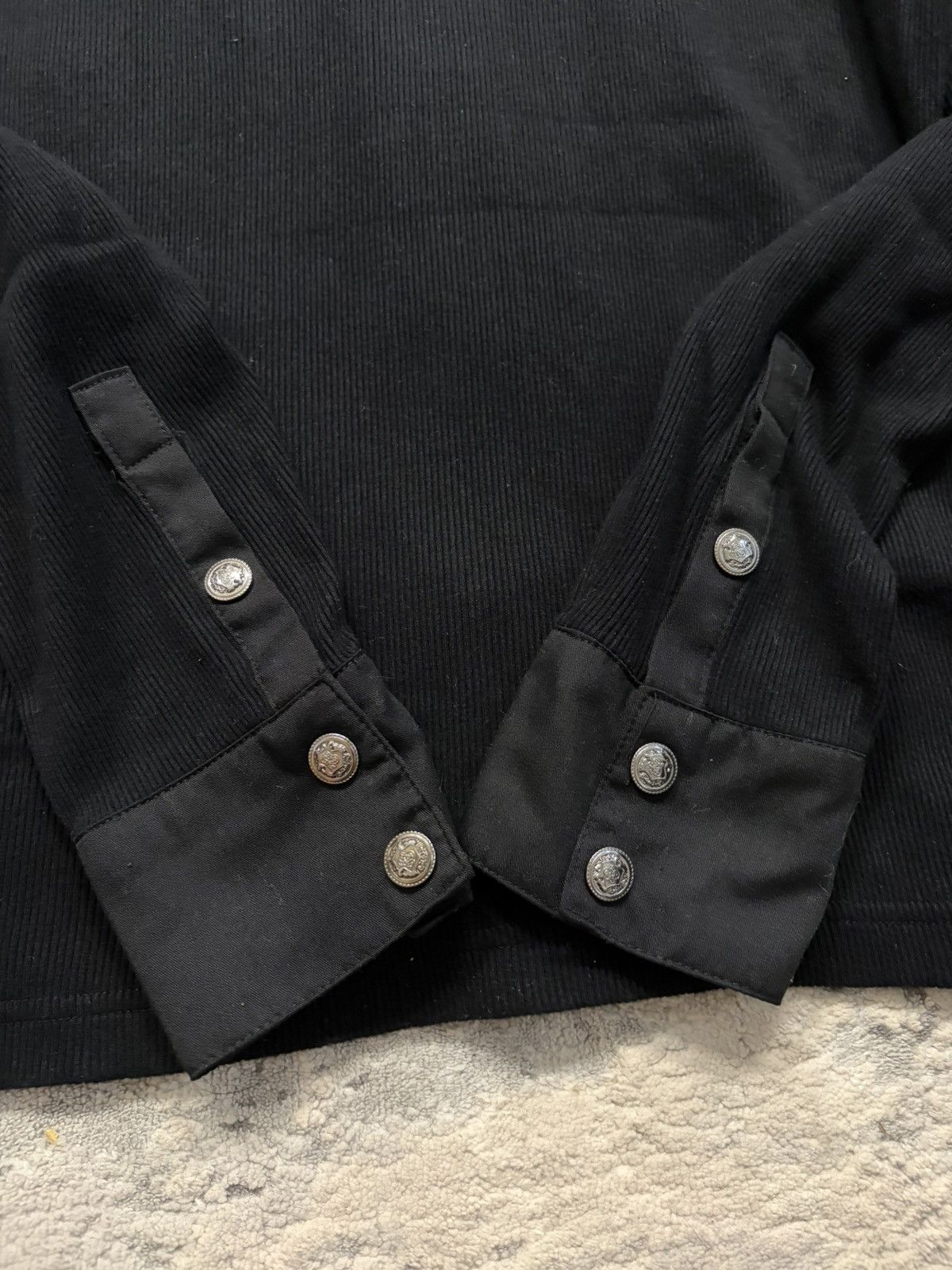 Japanese Brand DJ Honda - Ribbed Longsleeve Layered Hoodie Size US S / EU 44-46 / 1 - 8 Thumbnail