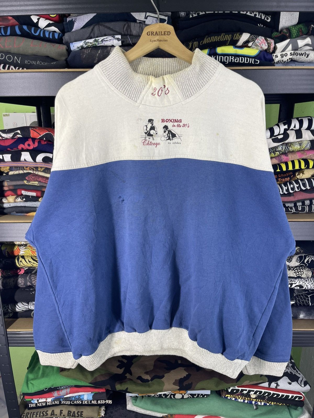 Adidas Vintage Adidas Boxing in the 30's Chicago Adidas Sweatshirt Size US L / EU 52-54 / 3 - 1 Thumbnail