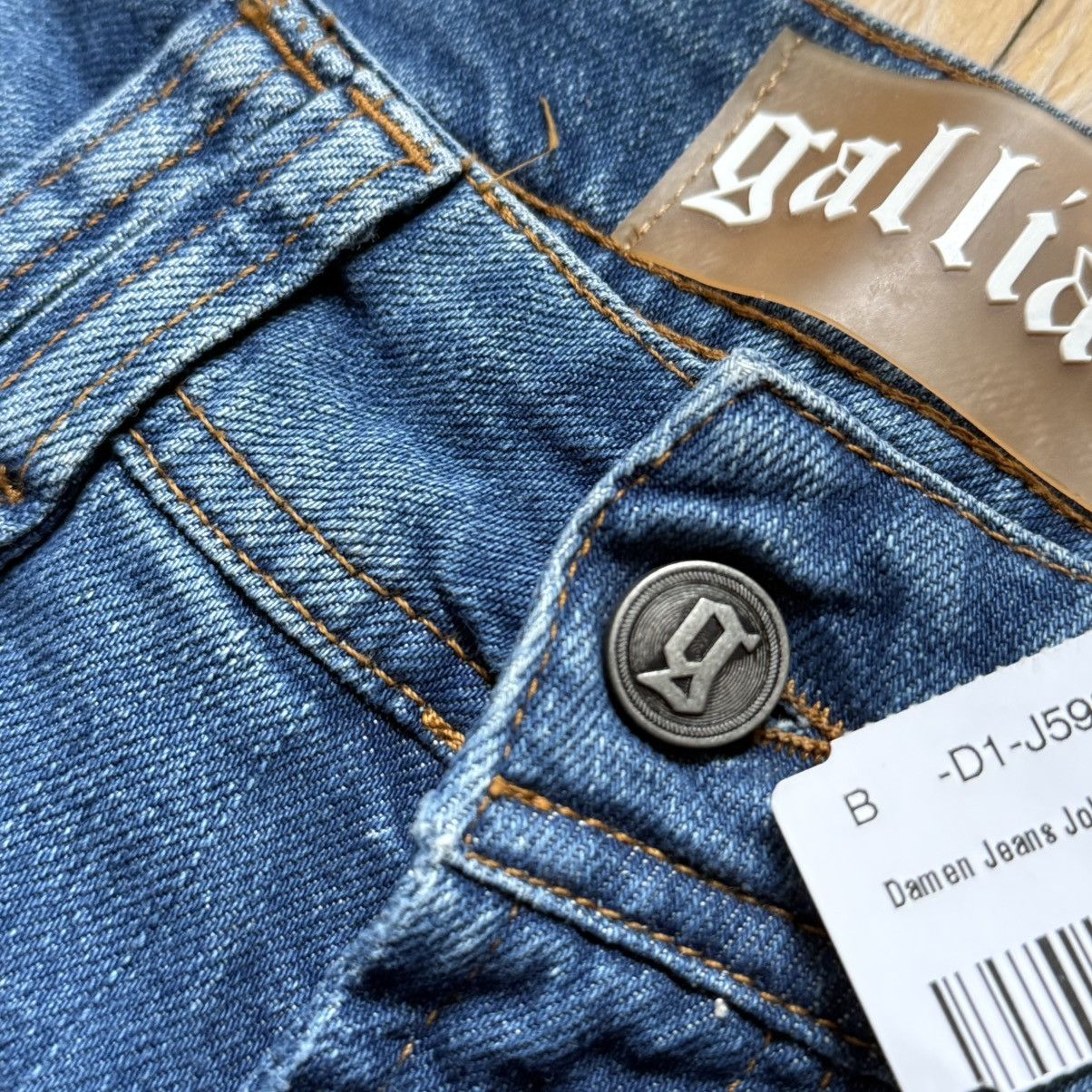 John Galliano 📌 NEW John Galliano Y2K 00s Big Logo Straight Jeans Size 25" / US 0 / IT 36 - 14 Thumbnail