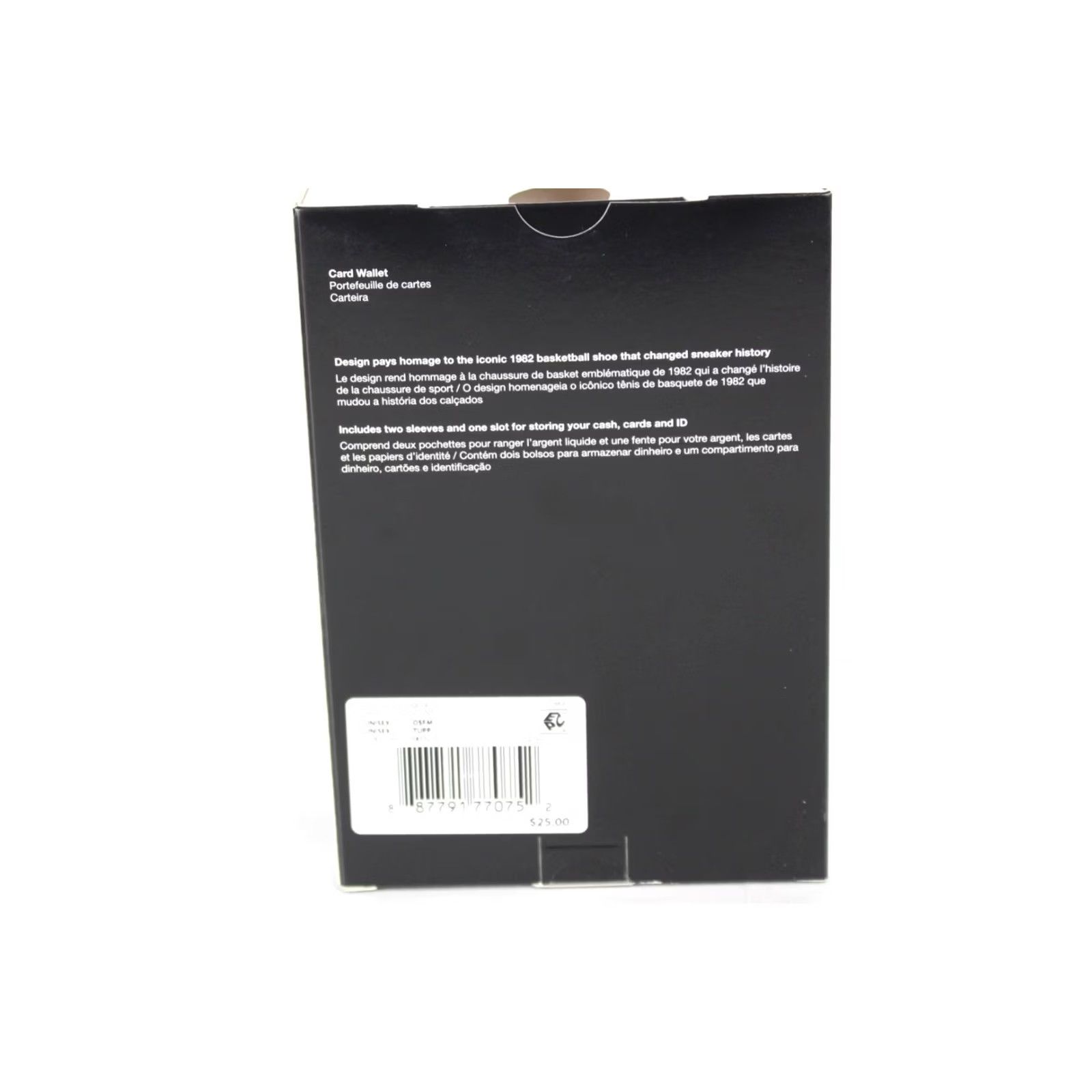 Nike Nike Air Force 1 Card Wallet Iconic 1982 All White - Nike Card Wallet Mens 3 Card Slots 1 Sleeve 4.5" x 3.25" Short Sleeve? Size ONE SIZE - 3 Thumbnail