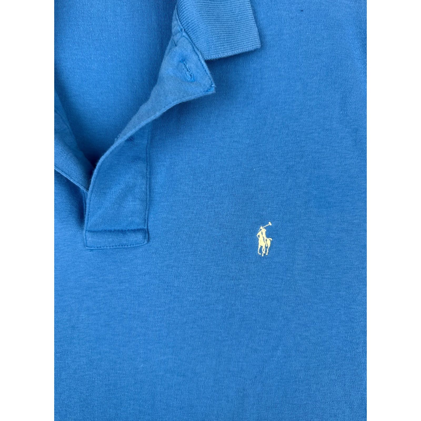 Ralph Lauren VINTAGE Ralph Lauren Polo Shirt Men Blue 100% Cotton Short Sleeve Adult Medium Polo Shirt 100% Cotton Blue Mens Slim Modern American Sports Polo Size US M / EU 48-50 / 2 - 6 Thumbnail