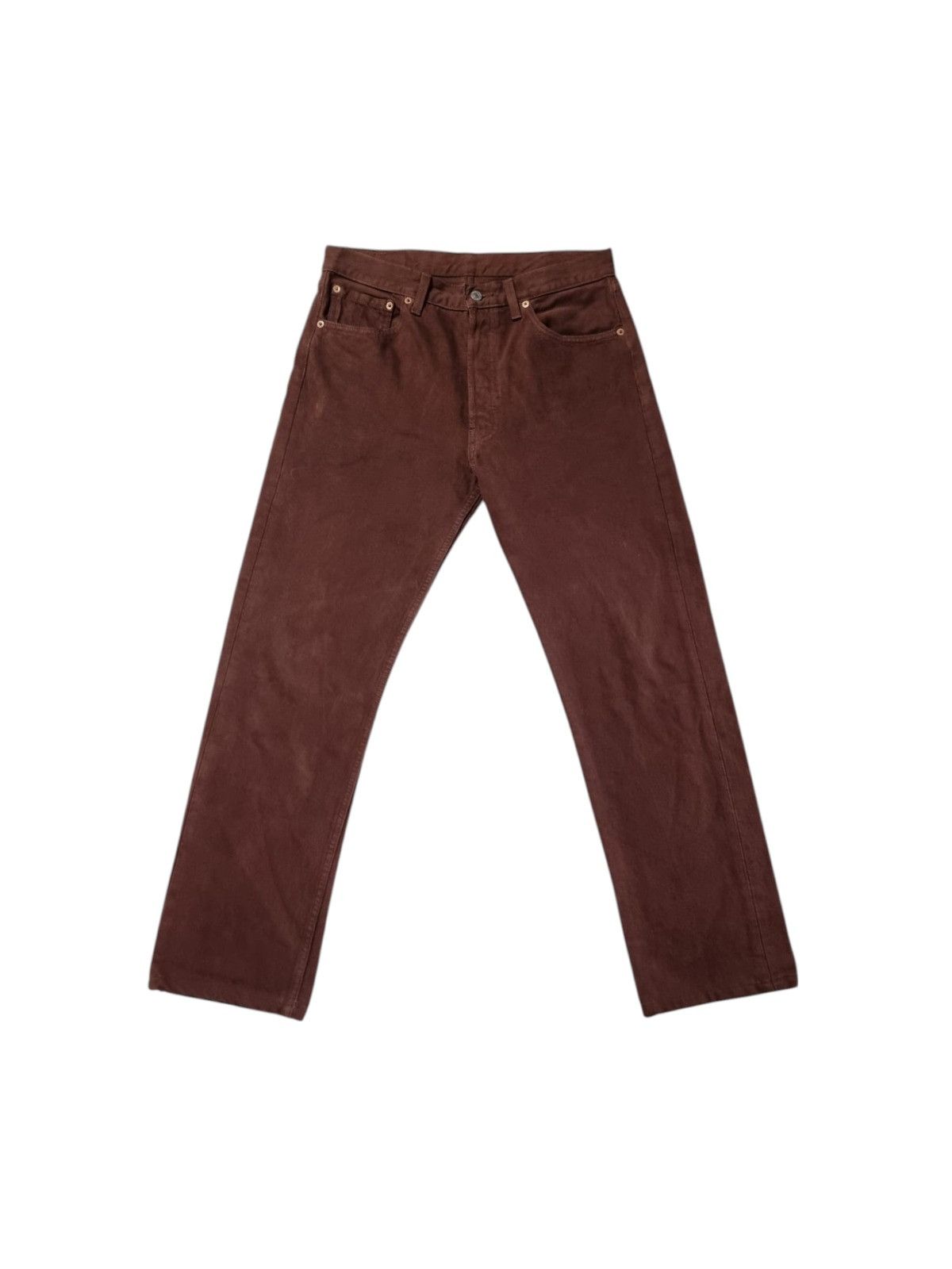 Levi's × Vintage vintage 90s Levi's straight jeans brown 33x32 mens womens Size US 32 / EU 48 - 4 Thumbnail