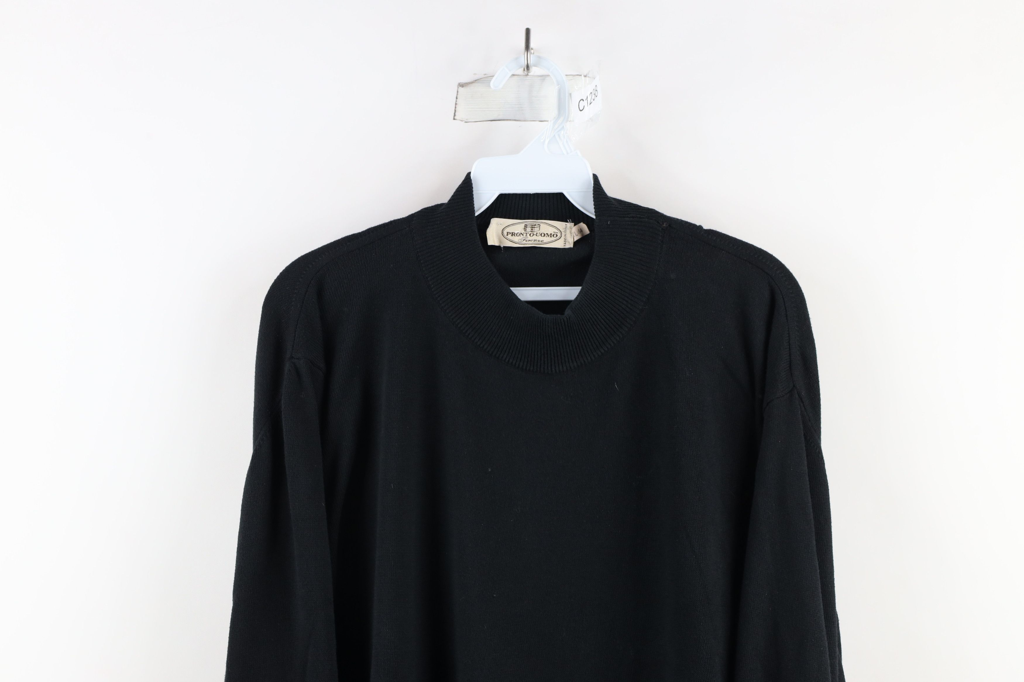 Vintage Vintage 90s Streetwear Blend Knit Mock Neck Sweater Black Size US XL / EU 56 / 4 - 2 Thumbnail