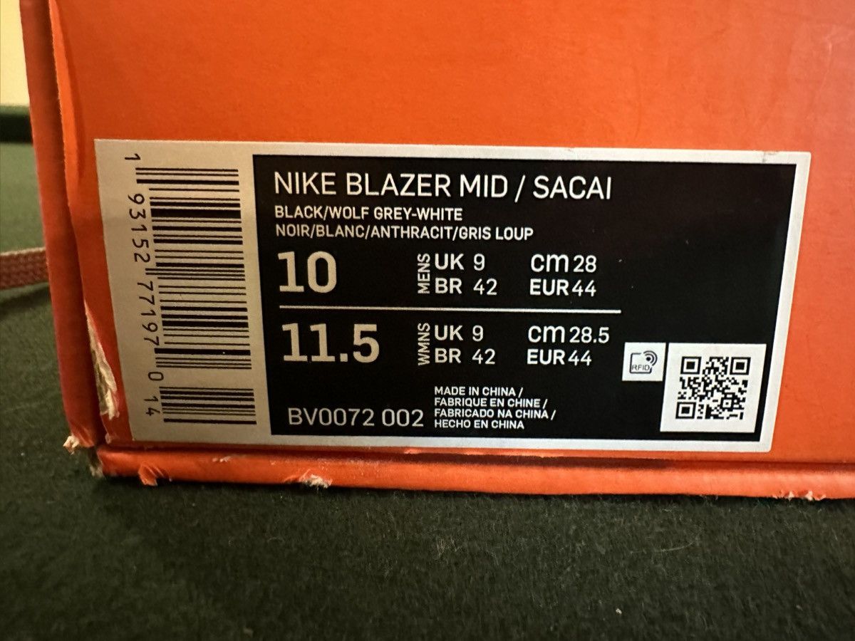 Nike × Sacai NIKE BLAZER MID / SACAI Size US 10 / EU 43 - 10 Thumbnail