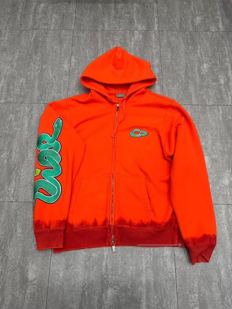 Dior Dior Orange hooded zipper long-sleeved sweatshirt Size US XL / EU 56 / 4 - 1 Thumbnail