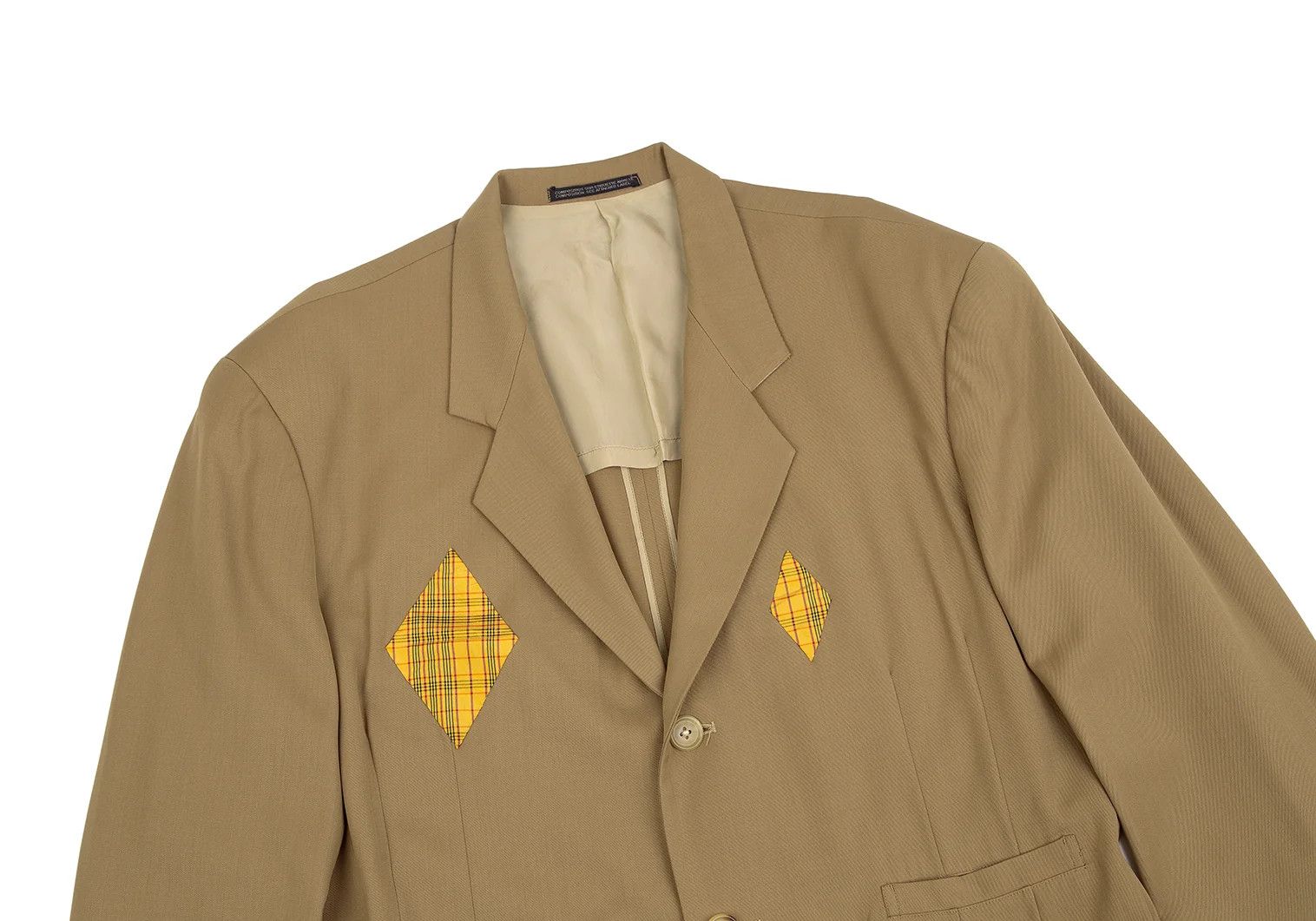 Yohji Yamamoto Yohji Yamamoto Brown Check Diamond Wool Jacket Size US M / EU 48-50 / 2 - 2 Thumbnail