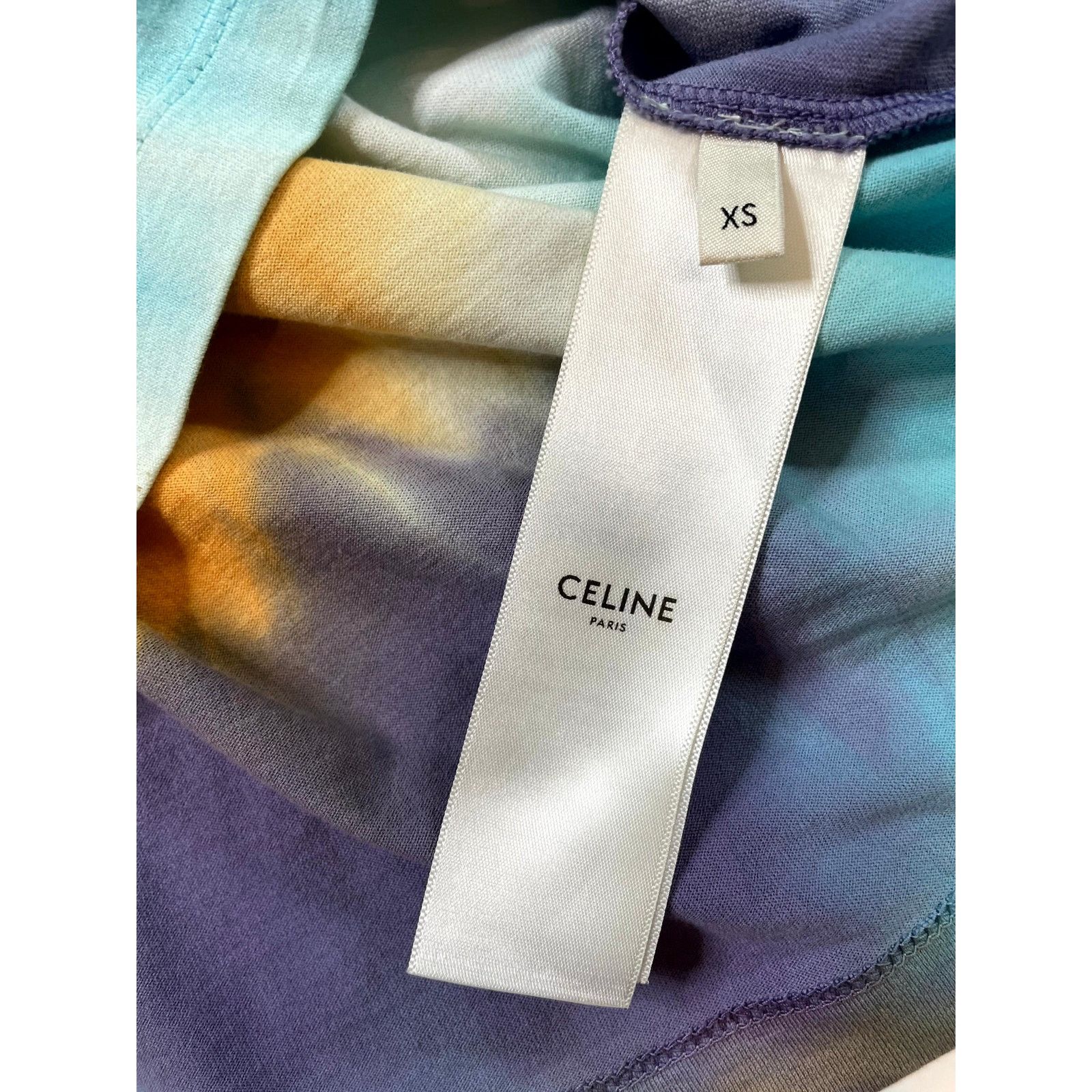 Celine Celine Studded Spellout Logo Tie Dye Tee Size US XS / EU 42 / 0 - 3 Thumbnail
