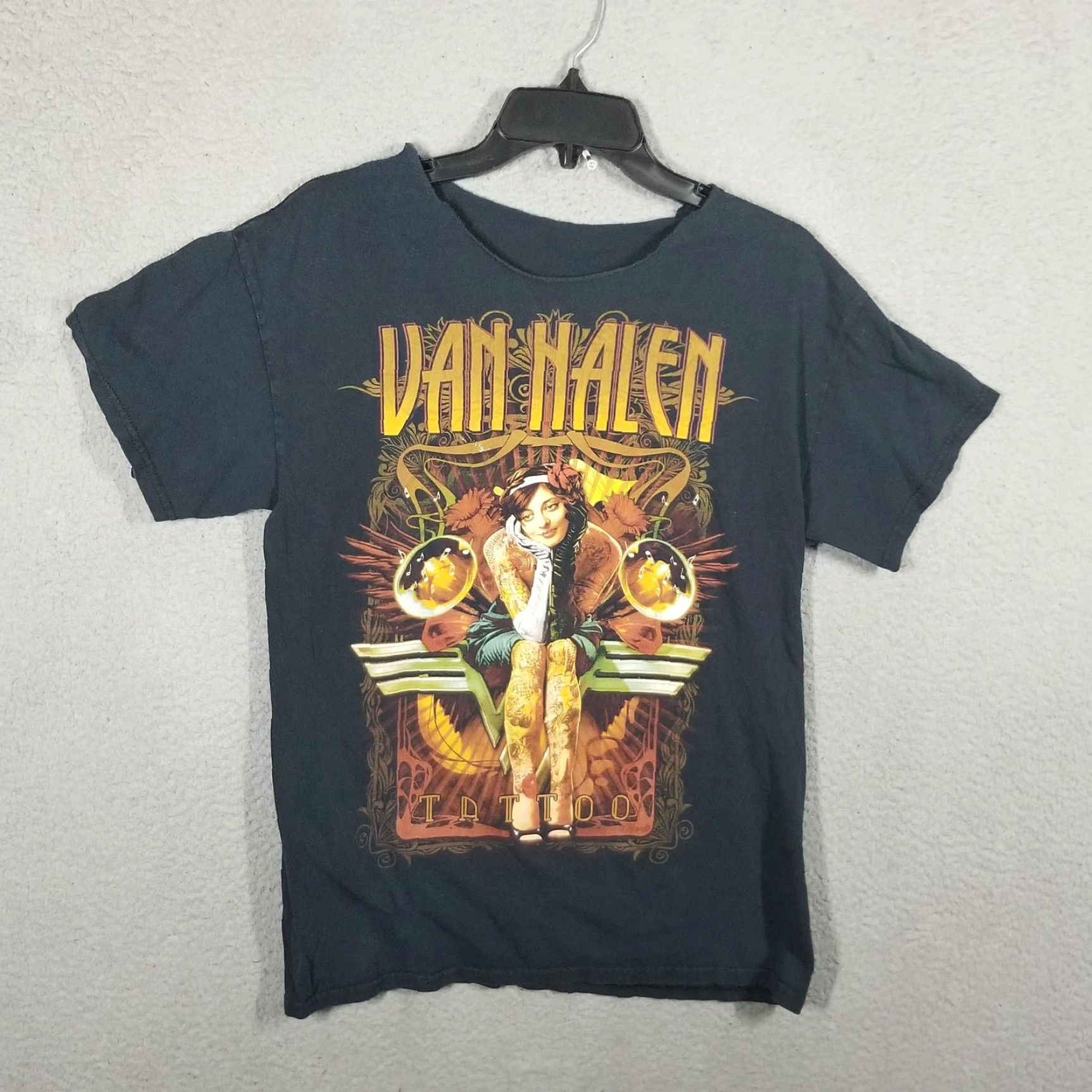 Vintage VINTAGE Van Halen Tattoo Tour Concert Band Shirt Small Rock Goth Graphic Print Crew Neck Mens S Black Size US S / EU 44-46 / 1 - 2 Thumbnail