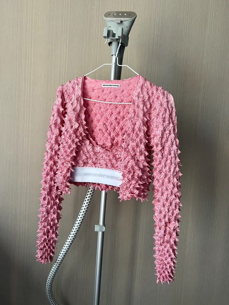 Alexander Wang Alexander Wang Pink Ruffled Crop Top - dmc Size US XS / EU 42 / 0 - 1 Thumbnail