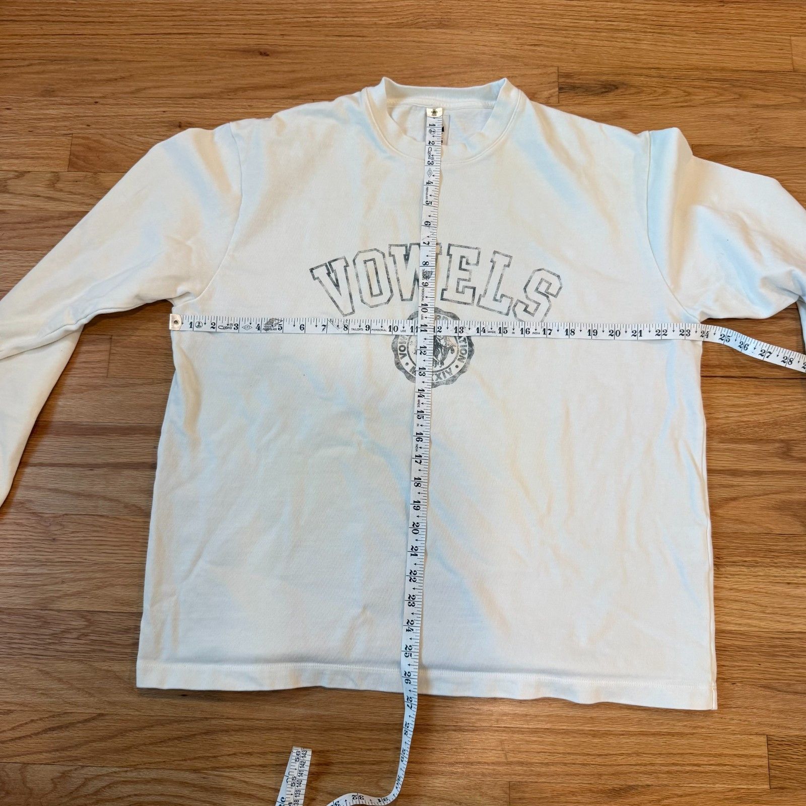 Auralee Vowels Japan Faded Collegiate Heavyweight Longsleeve Tee Size US L / EU 52-54 / 3 - 4 Thumbnail