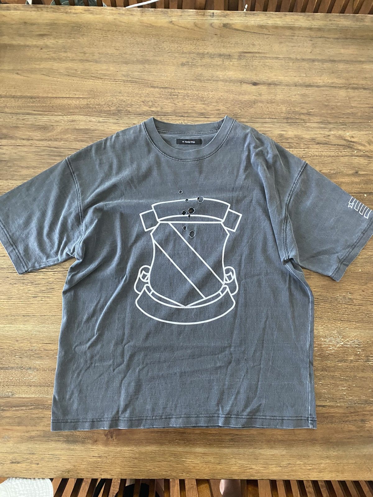 image of Number N Ine Number Nine Shield Shirt in Grey, Men's (Size Medium)