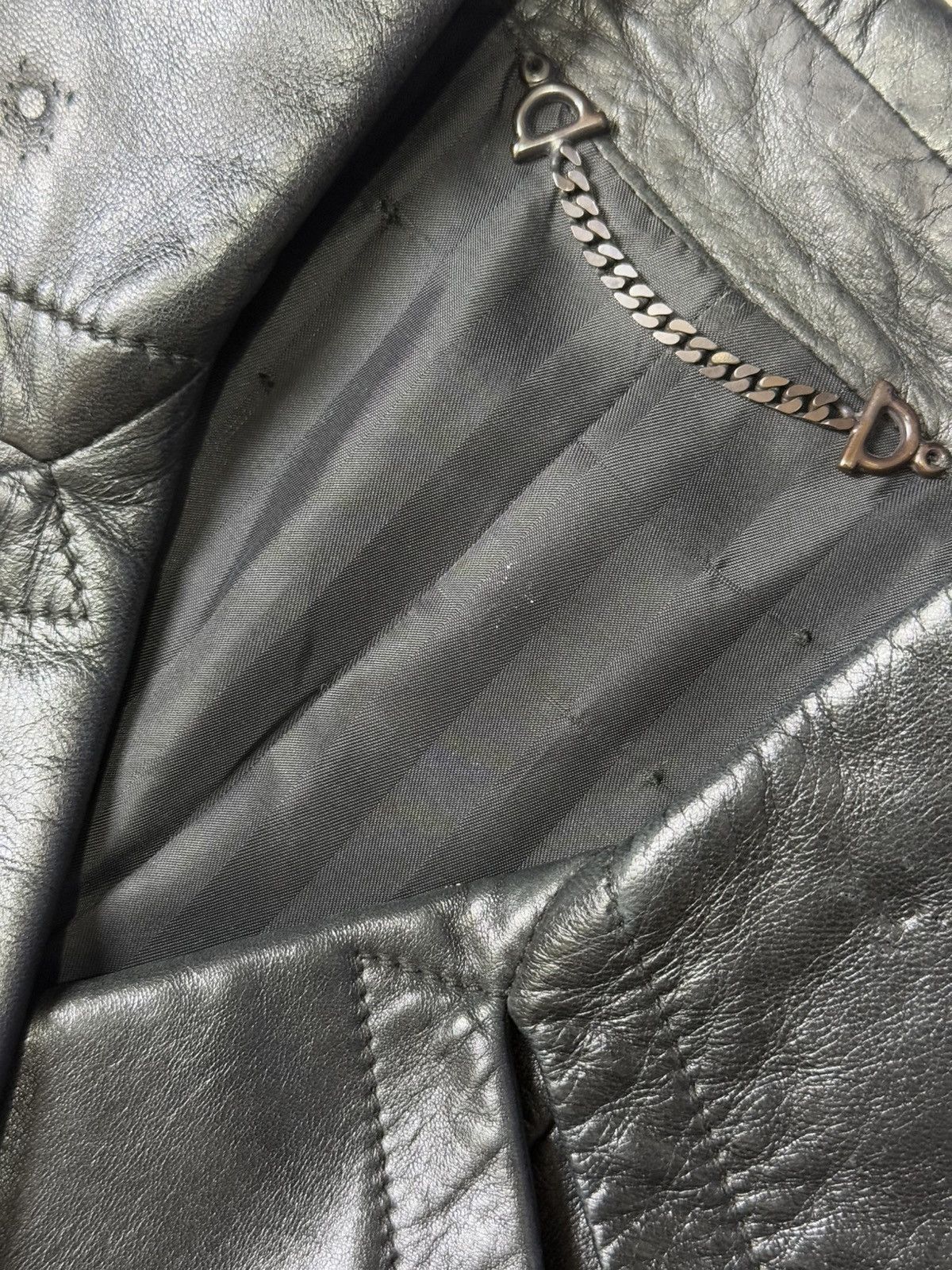 Gucci × Tom Ford Gucci - Tom Ford - Double breasted - Leather Jacket Size US S / EU 44-46 / 1 - 6 Thumbnail